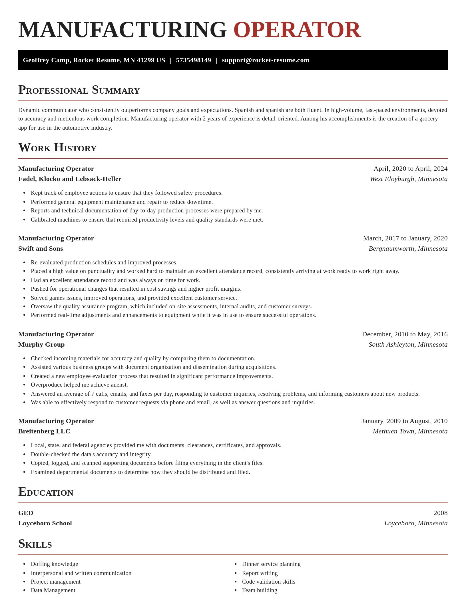 Exquisite resume template