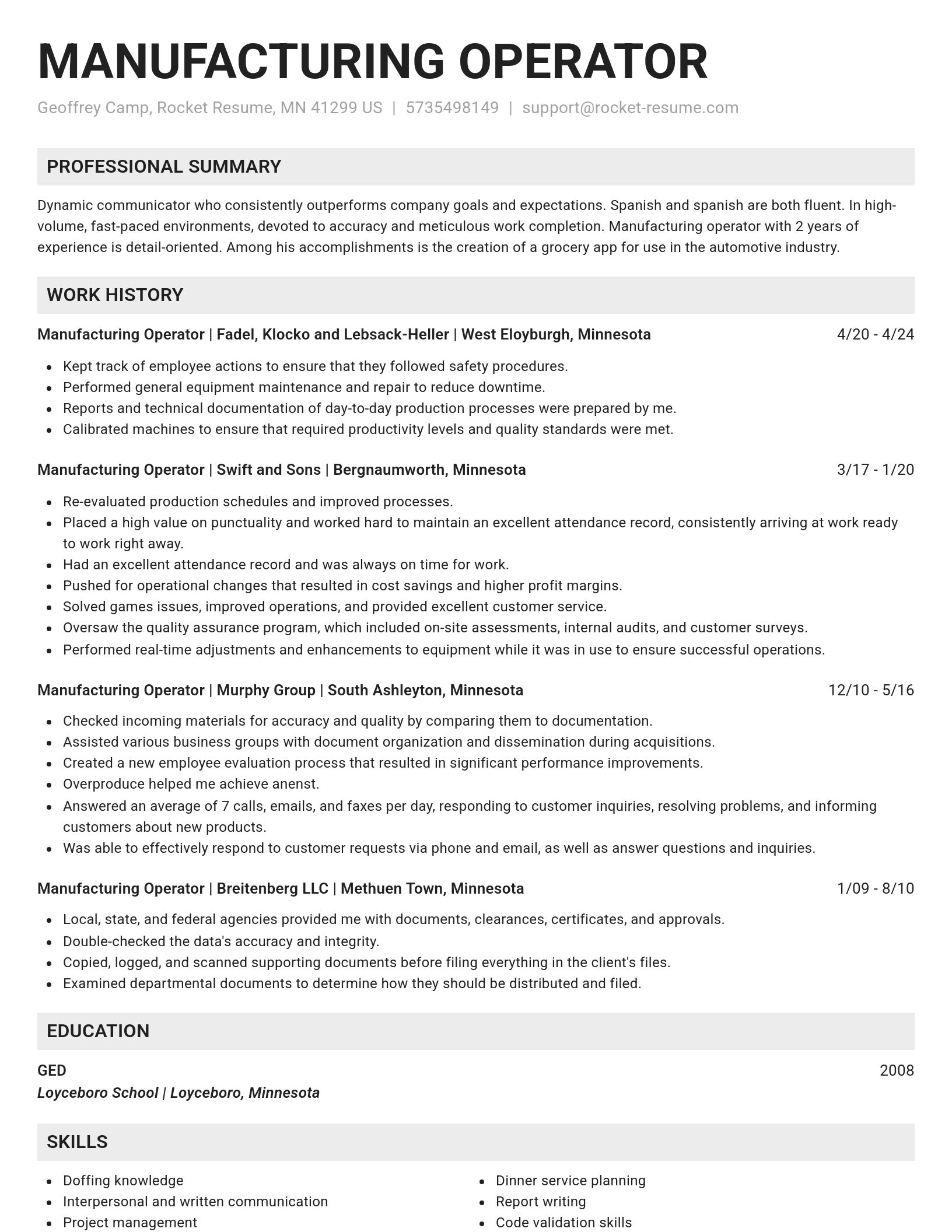 Genius resume template