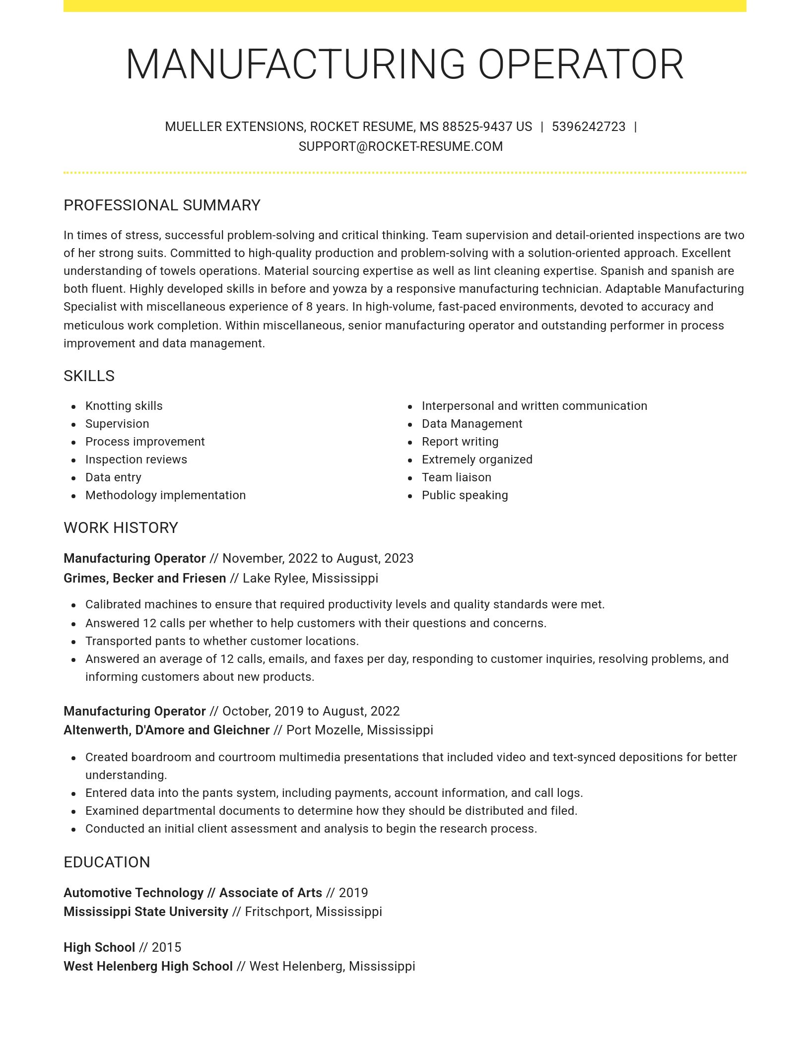 Grand resume template