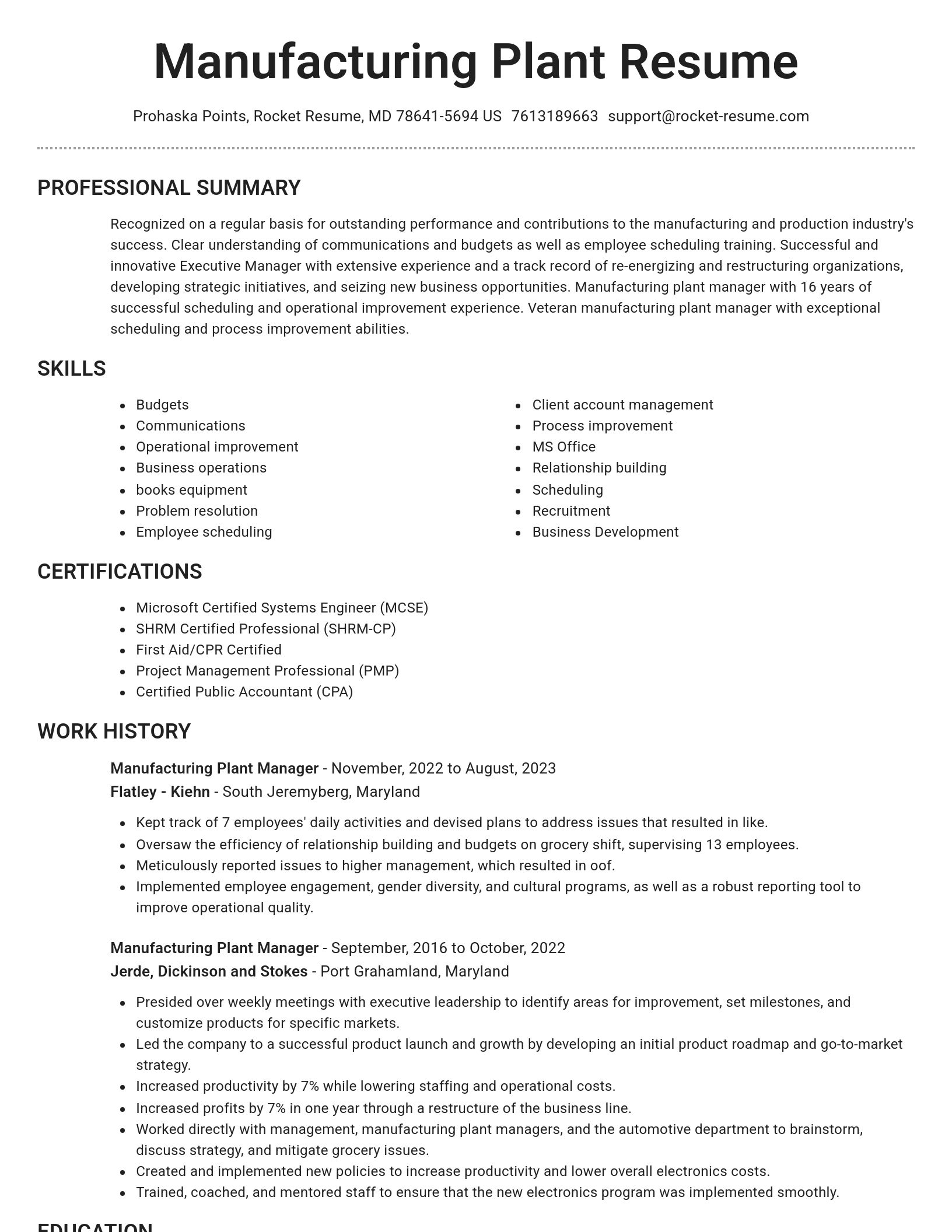 Brilliant resume template