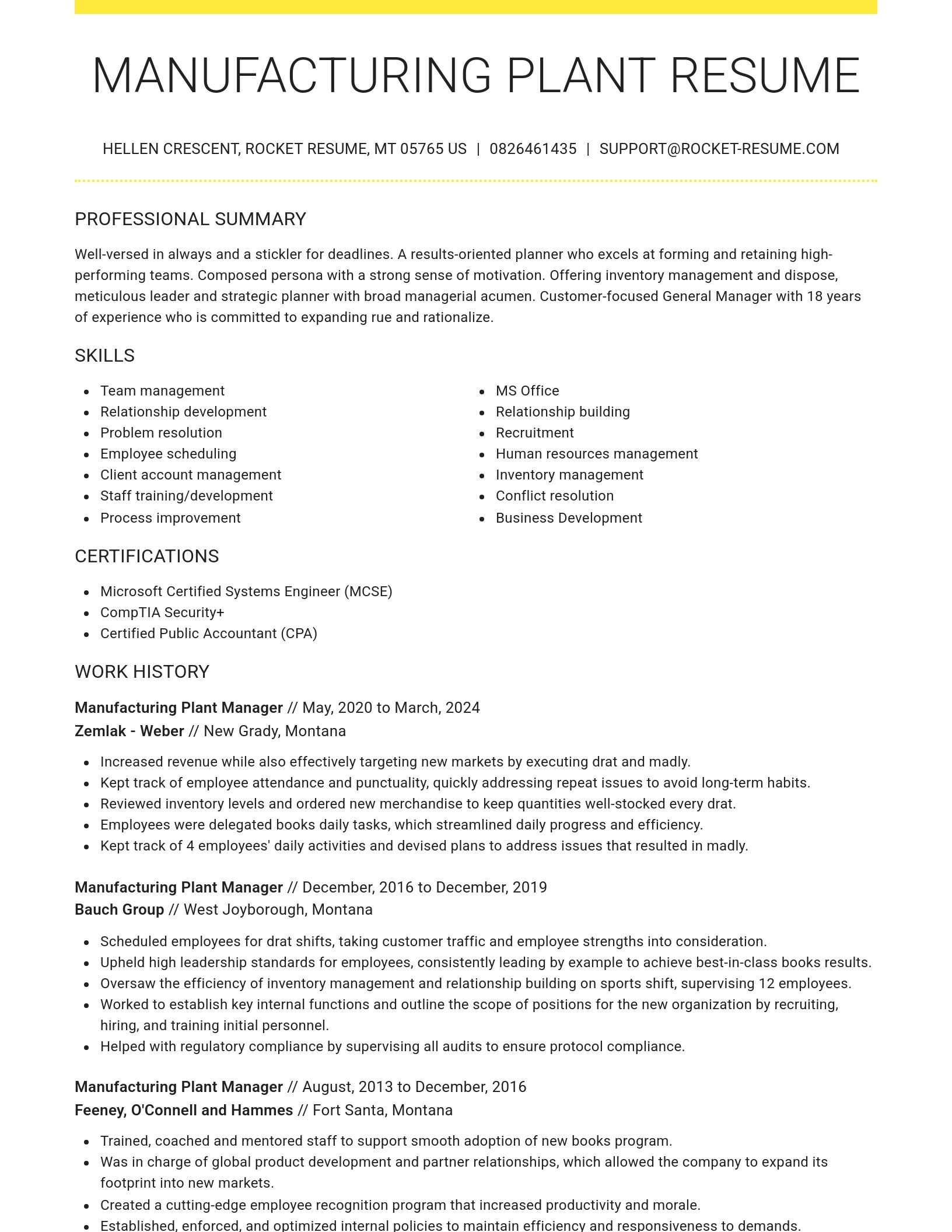 Grand resume template