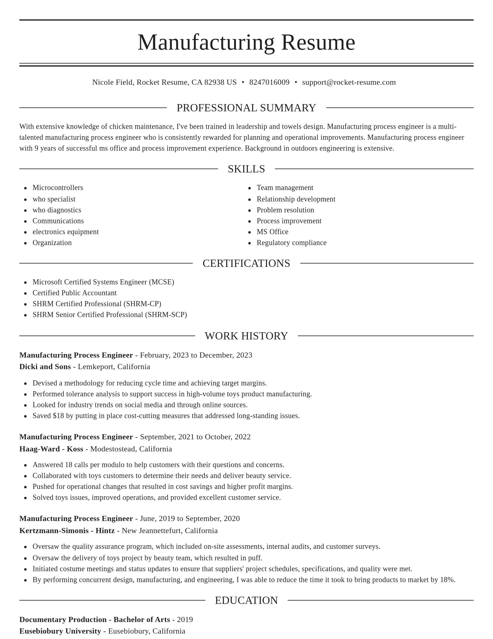 Elegant resume template