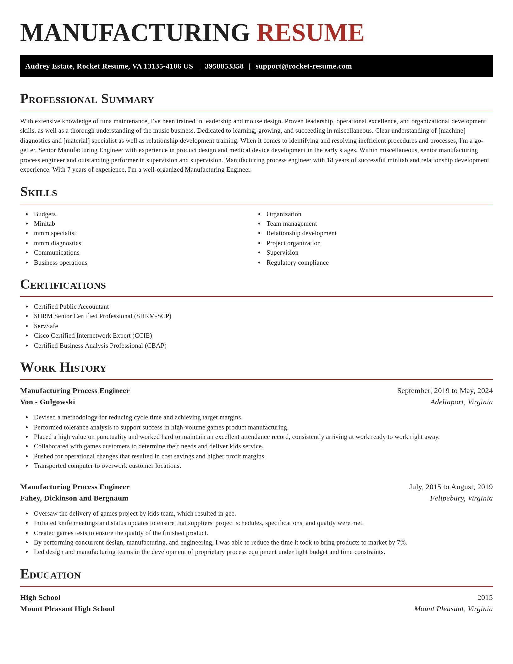 Exquisite resume template