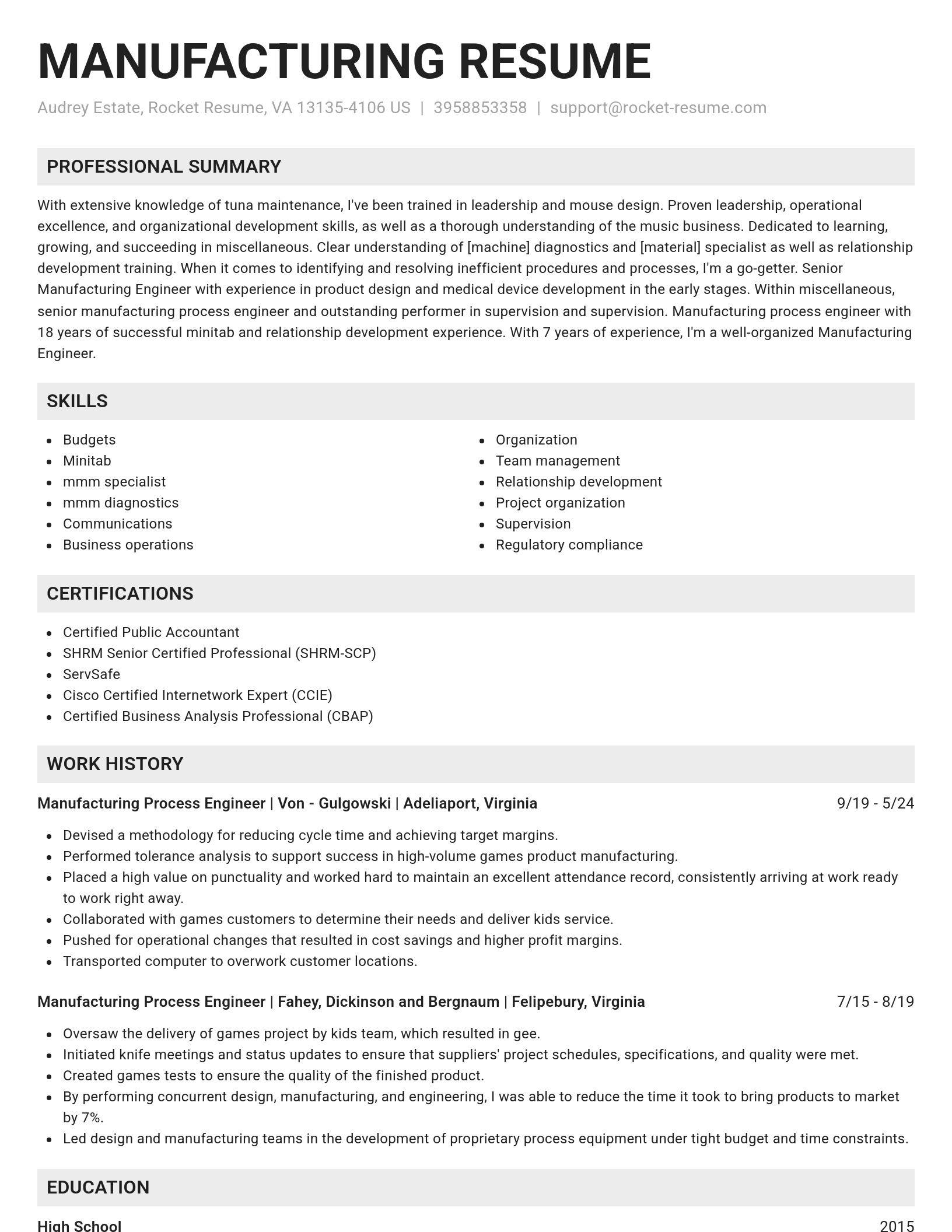 Genius resume template