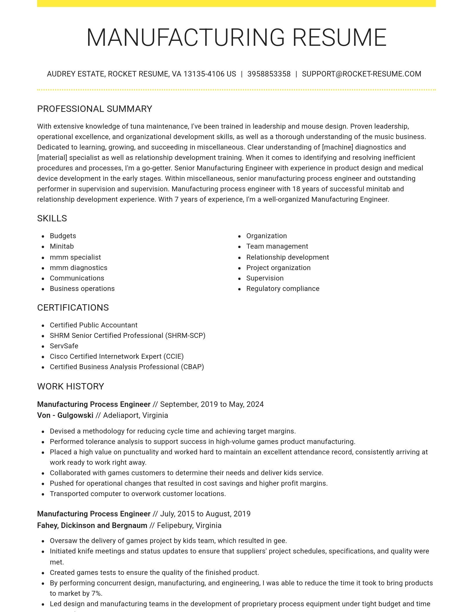 Grand resume template