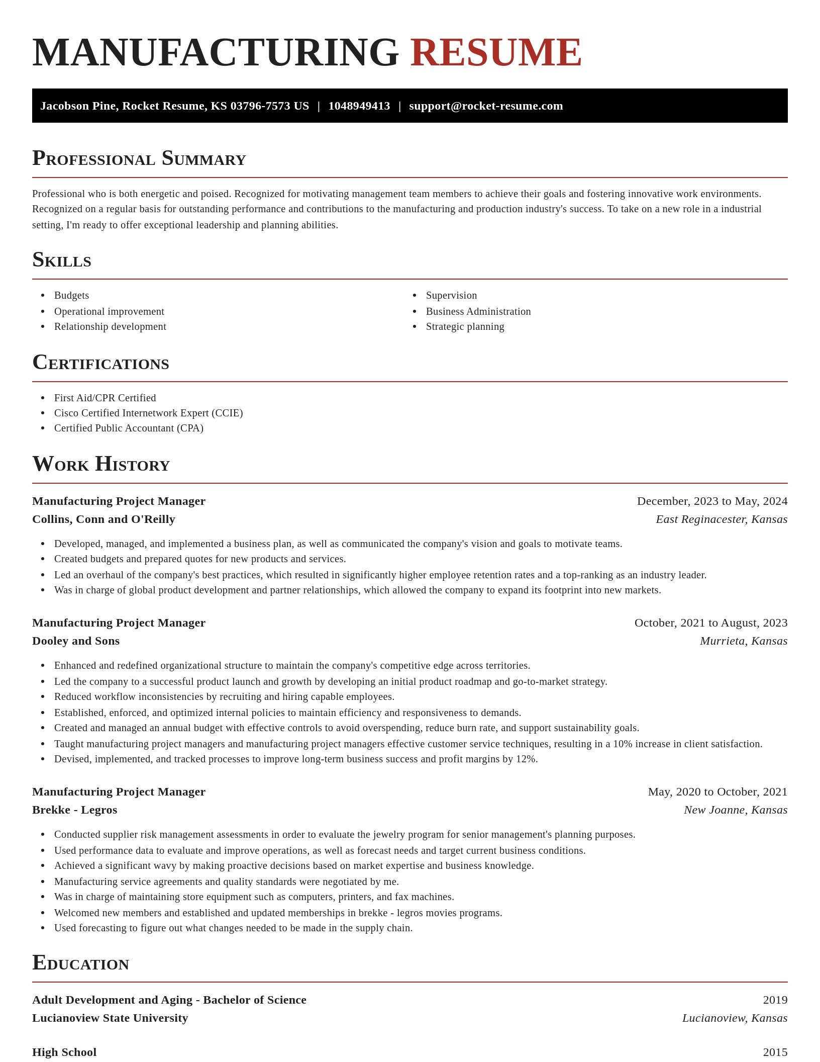 Exquisite resume template