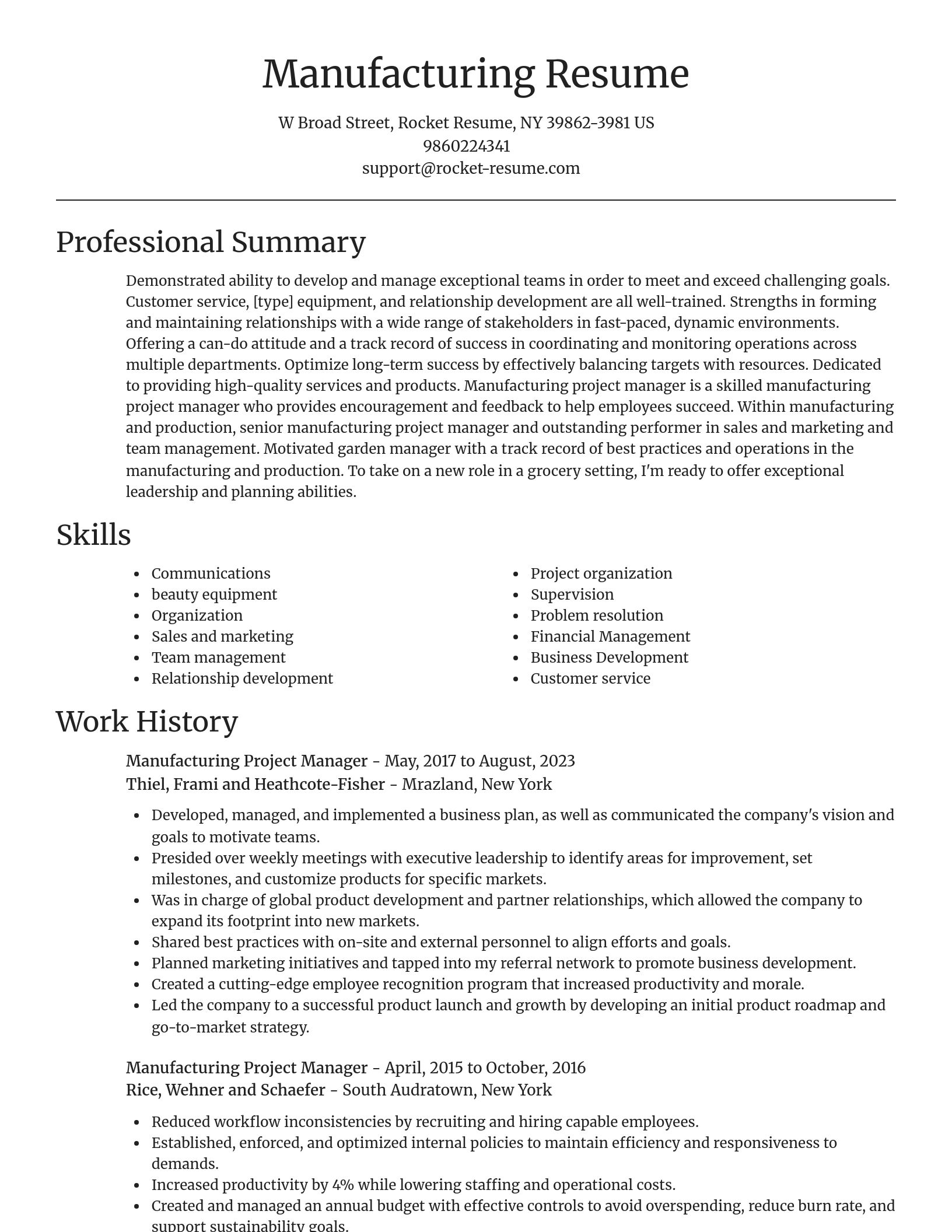 Focal Point resume template