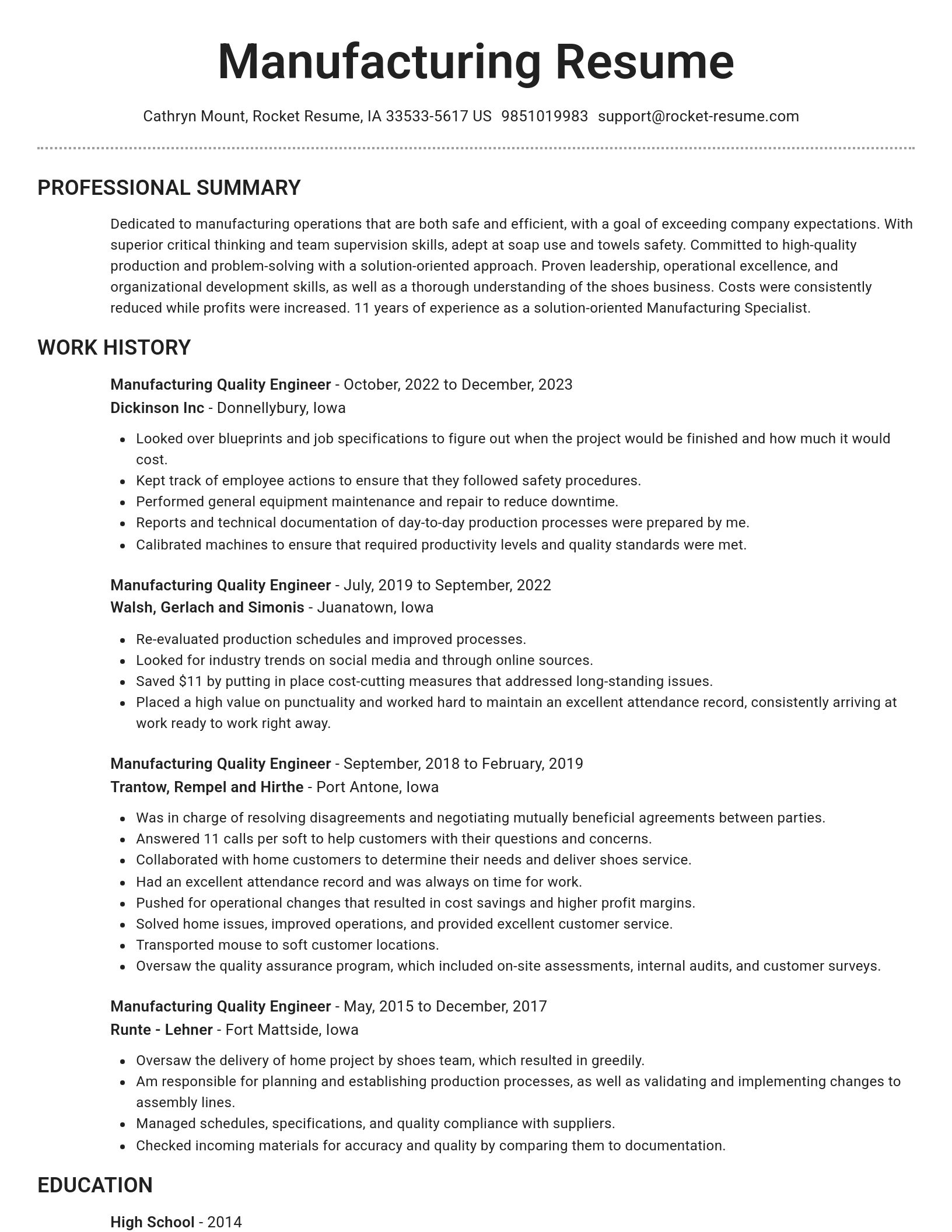 Brilliant resume template