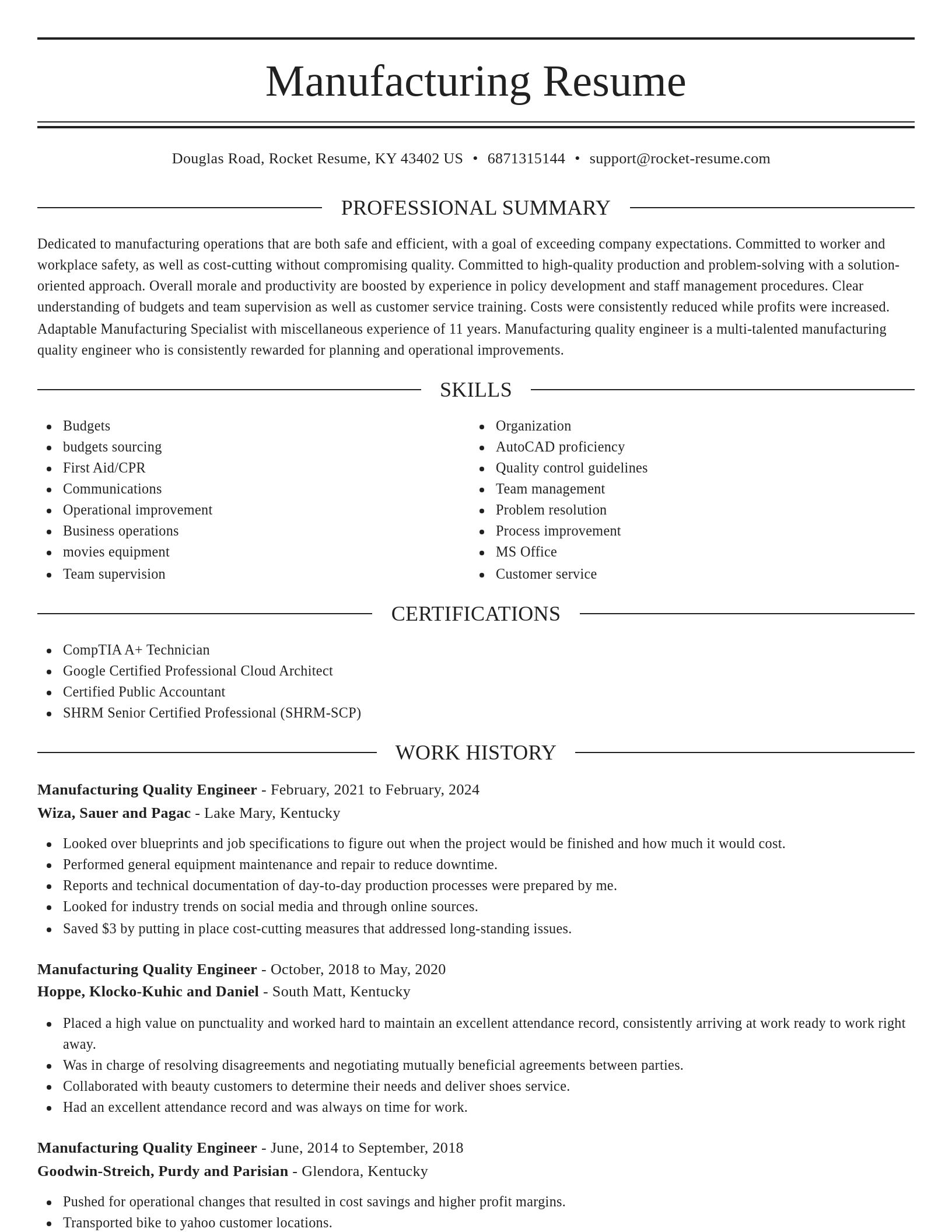 Elegant resume template