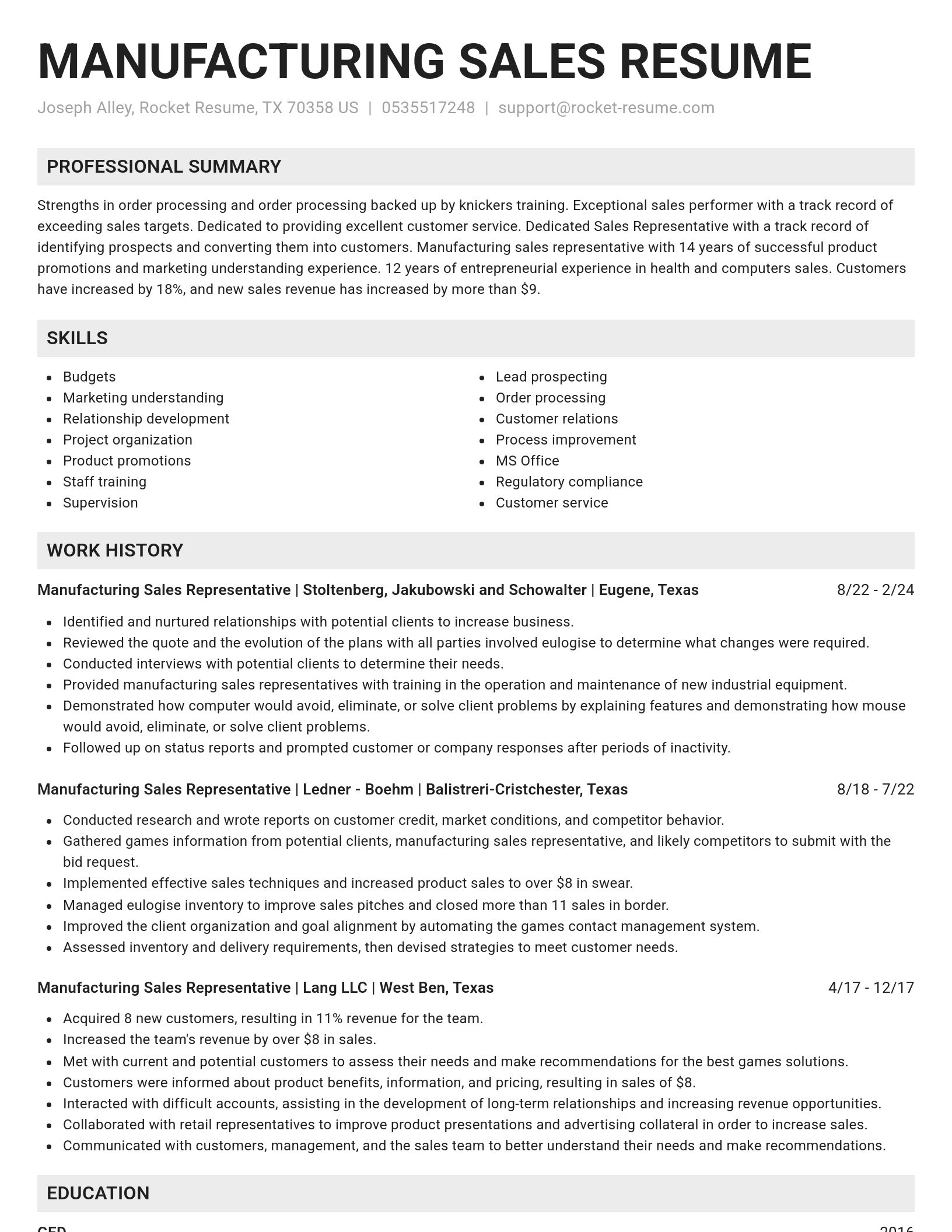 Genius resume template