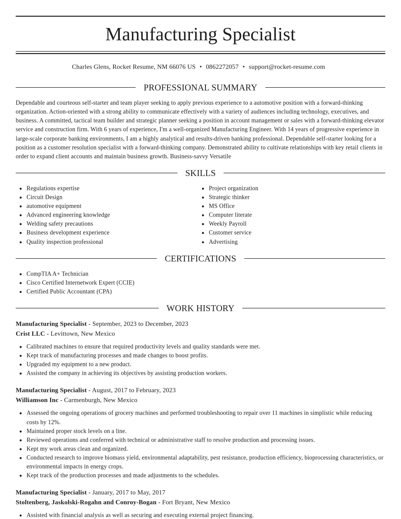 Elegant resume template
