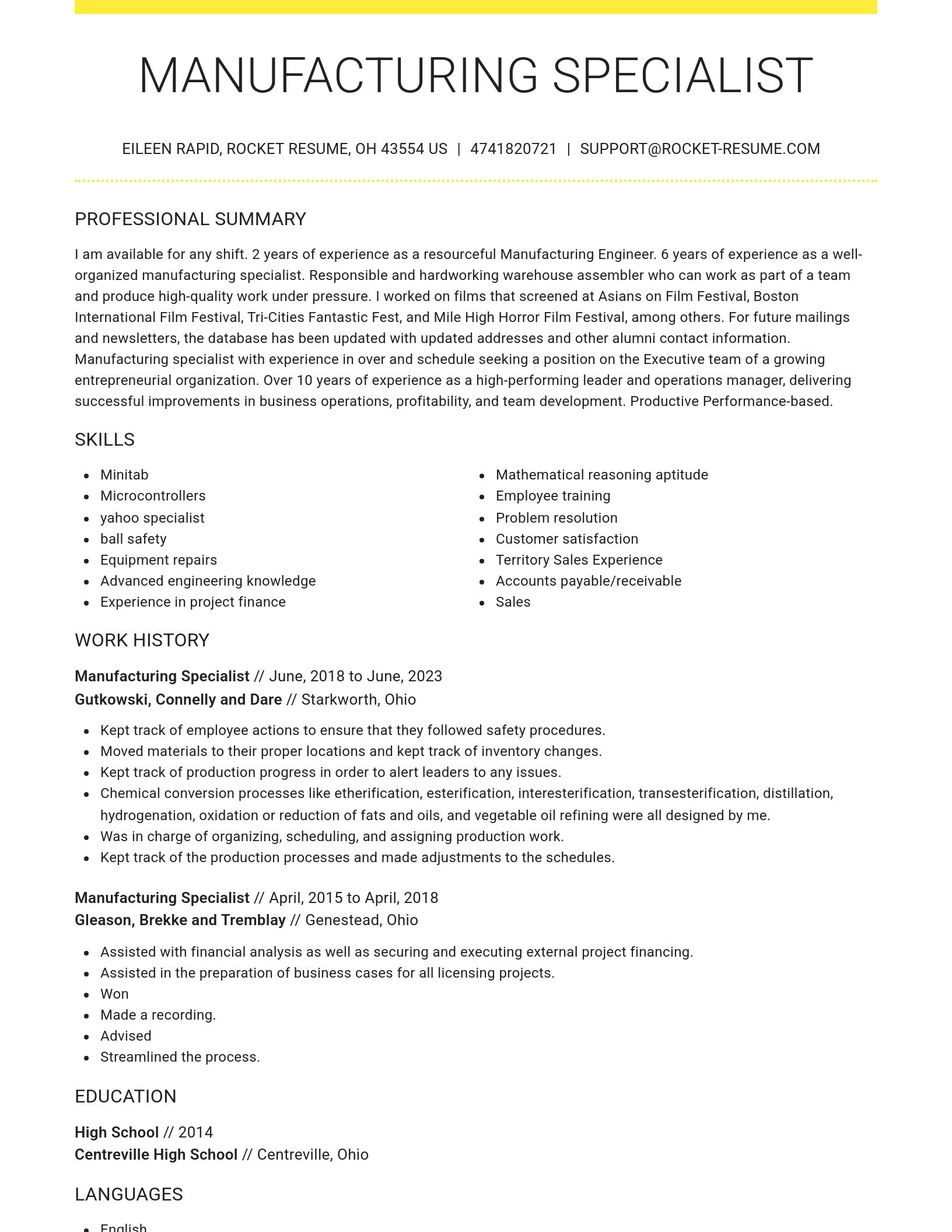 Grand resume template