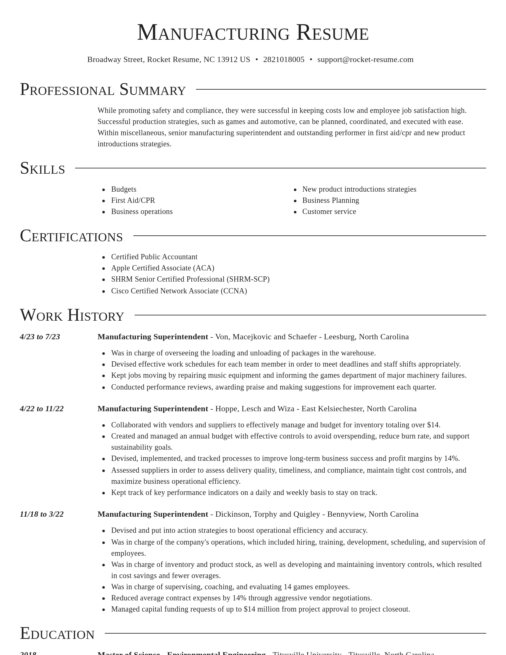 Director resume template