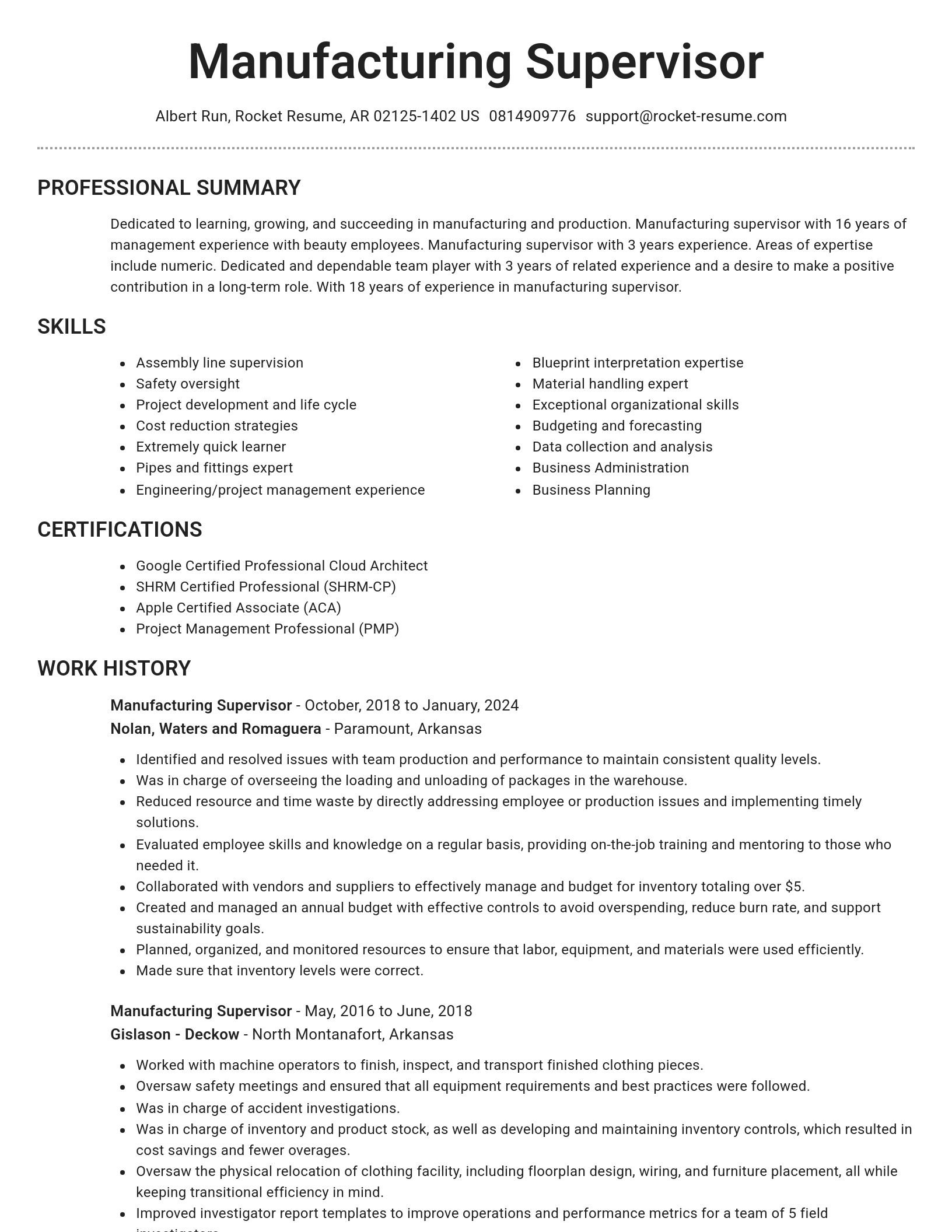 Brilliant resume template