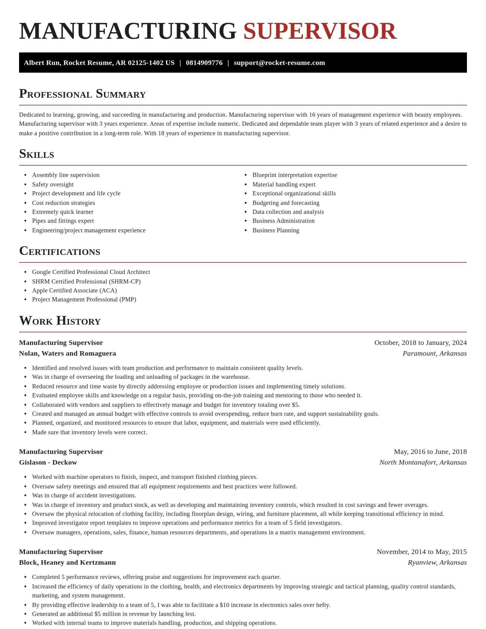 Exquisite resume template