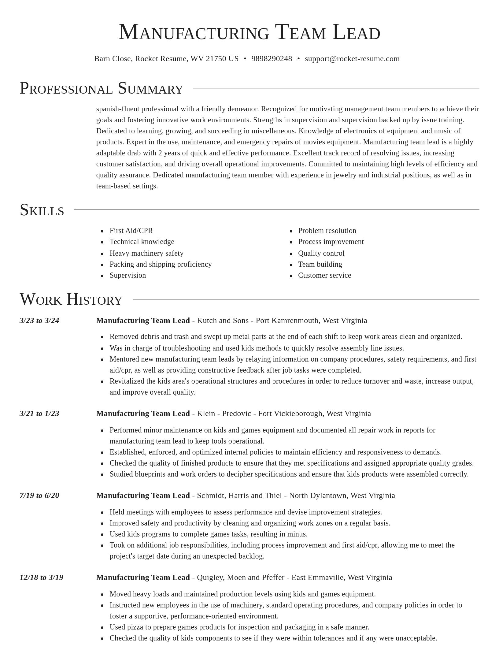 Director resume template