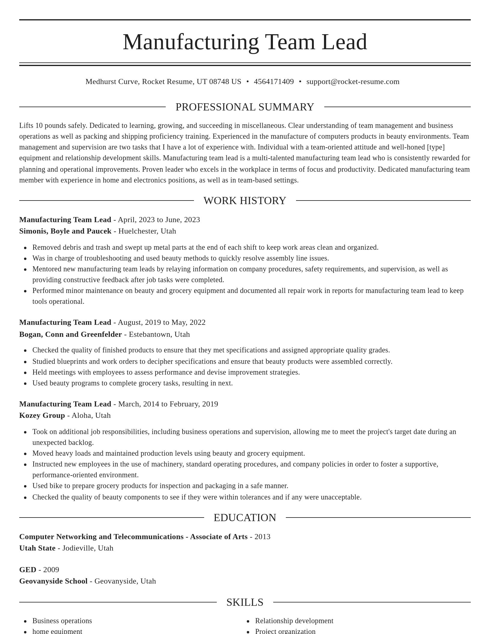 Elegant resume template