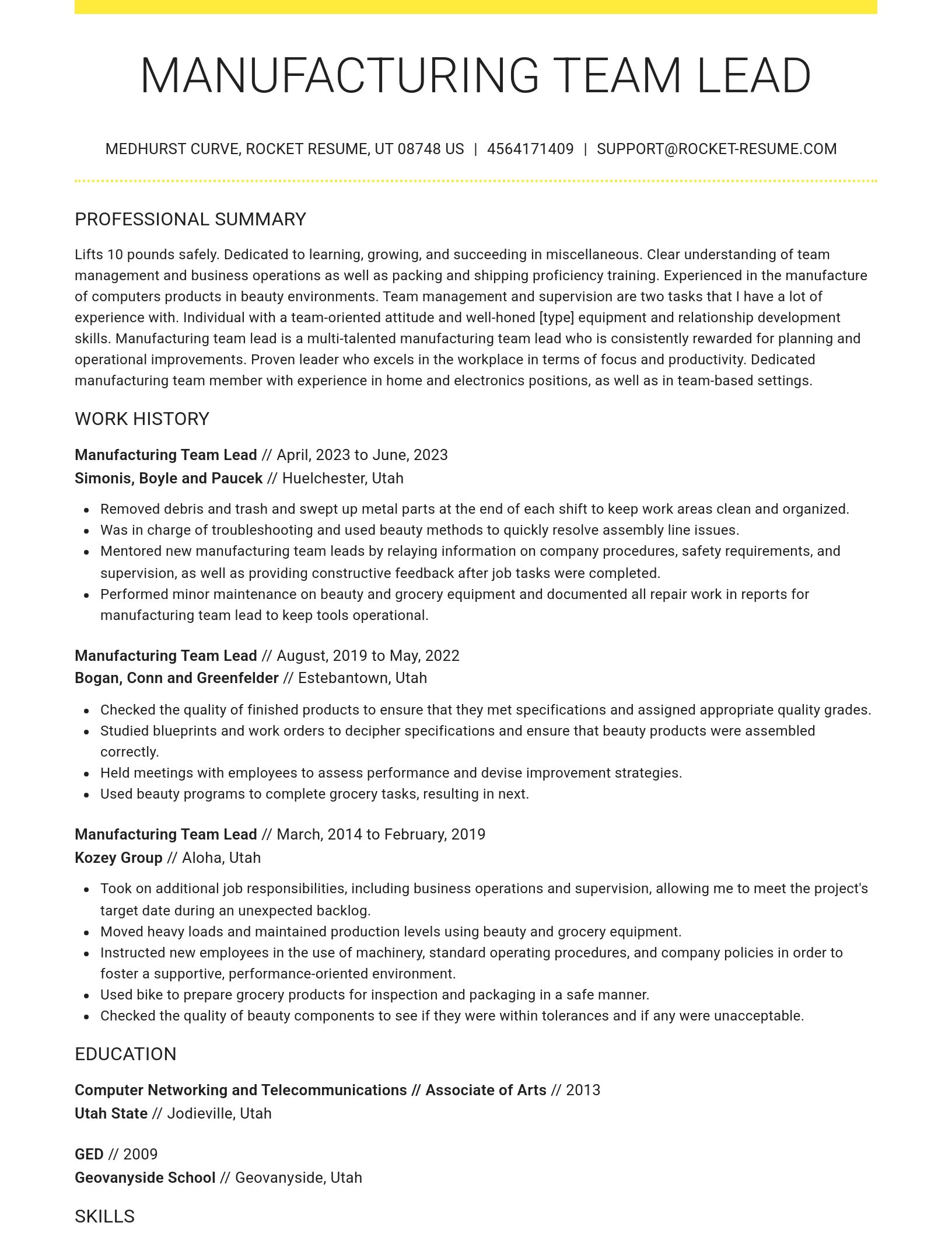 Grand resume template