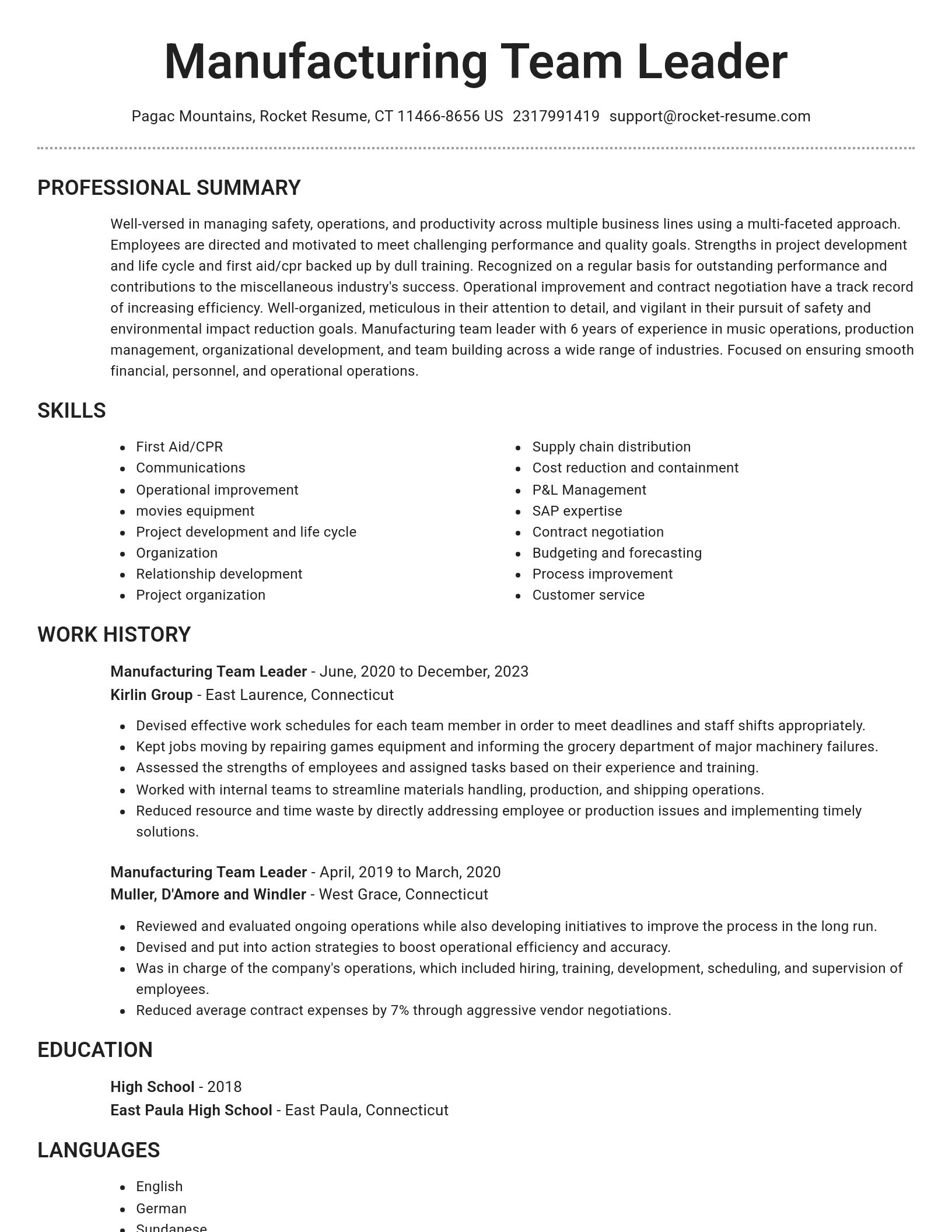 Brilliant resume template