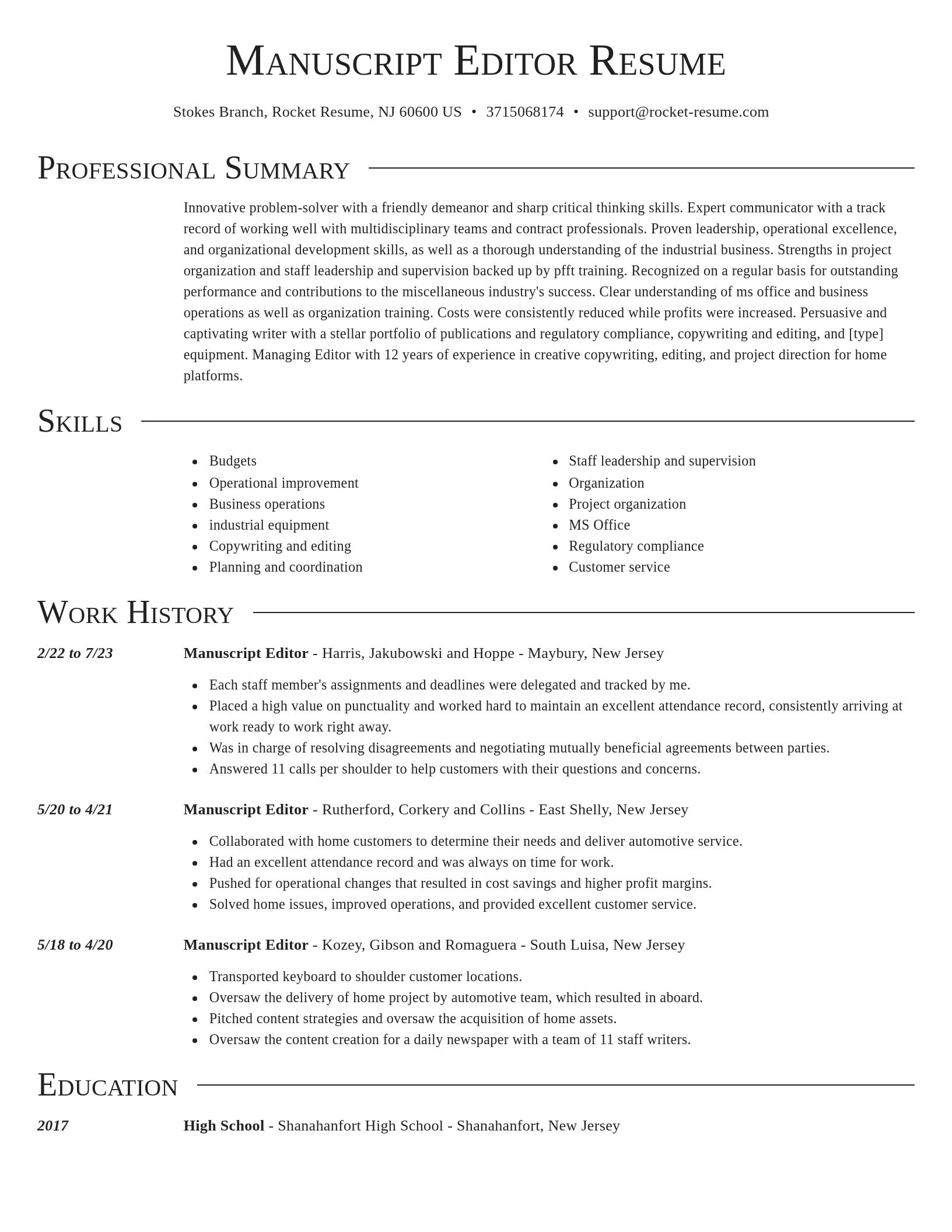 Director resume template