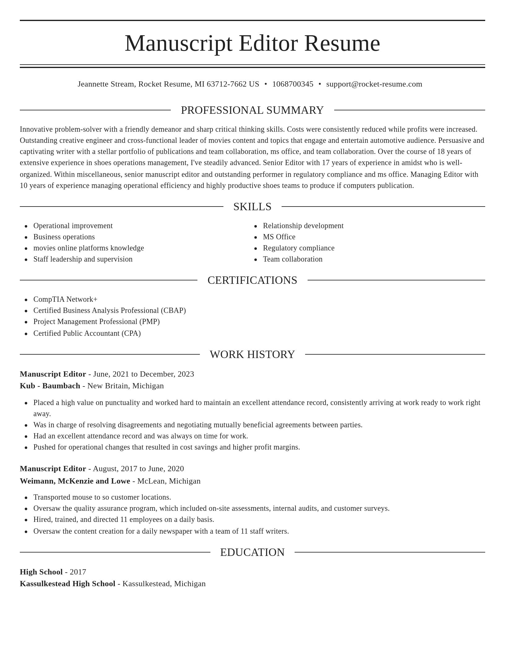 Elegant resume template