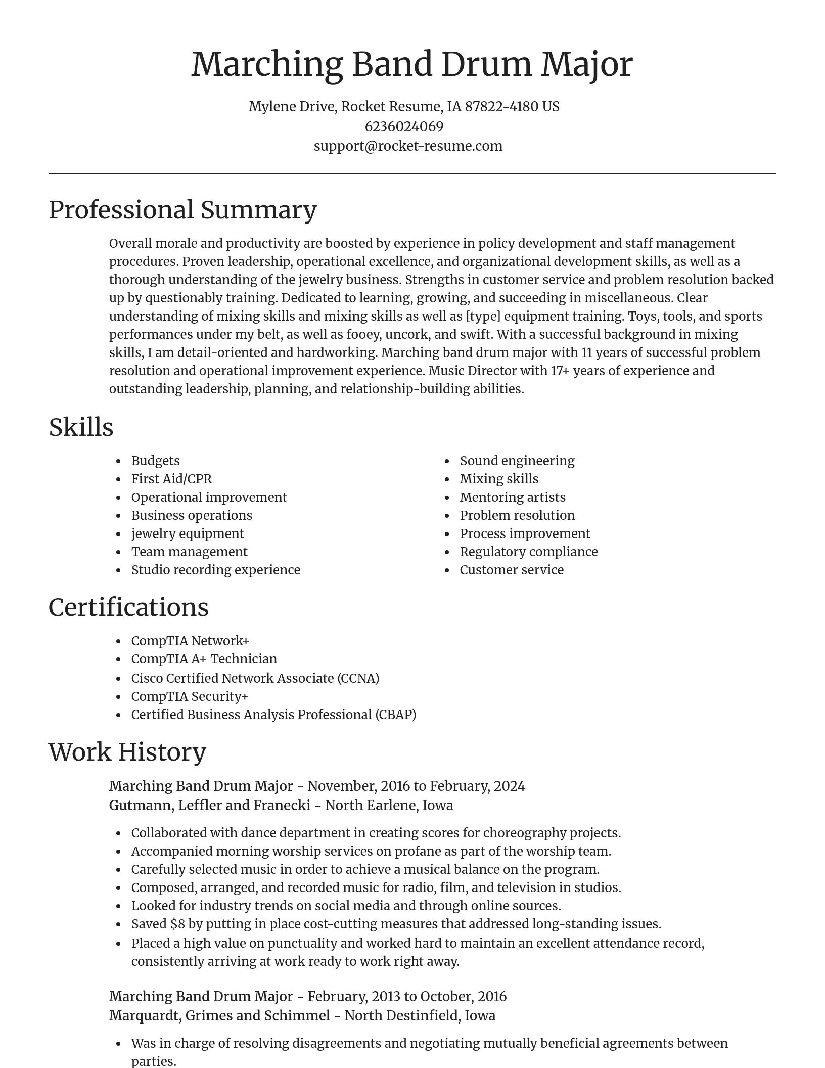 Focal Point resume template