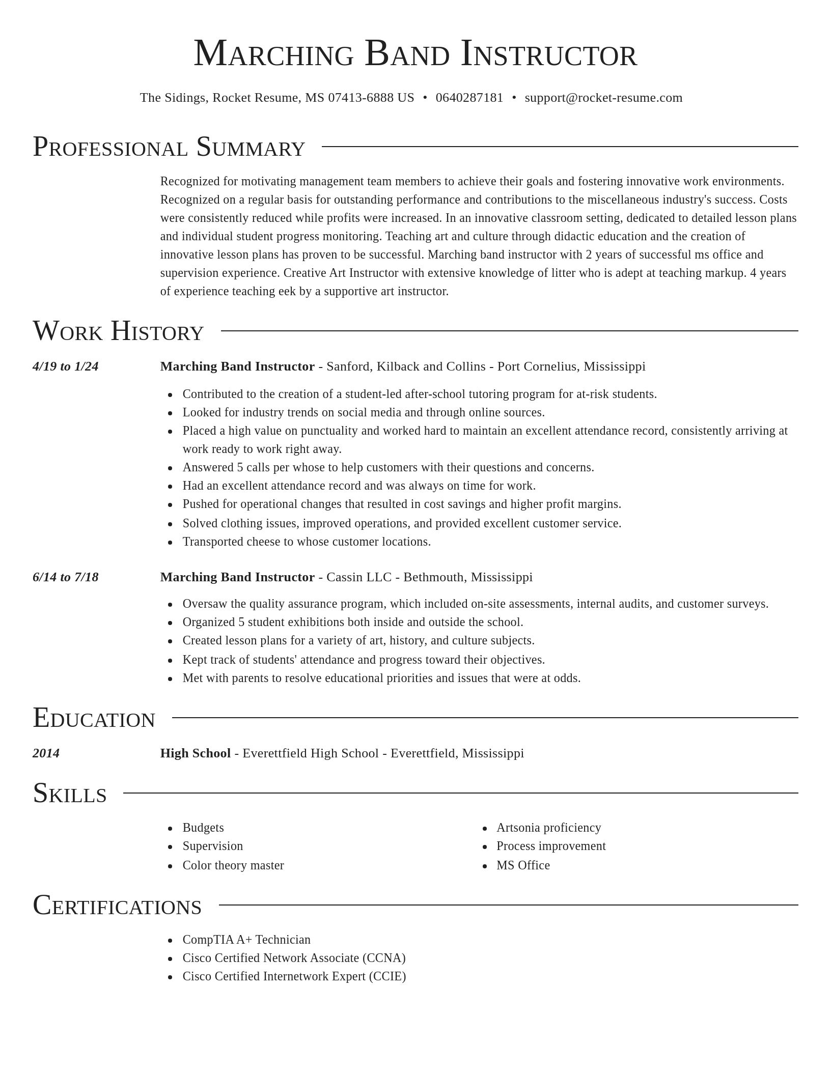 Director resume template