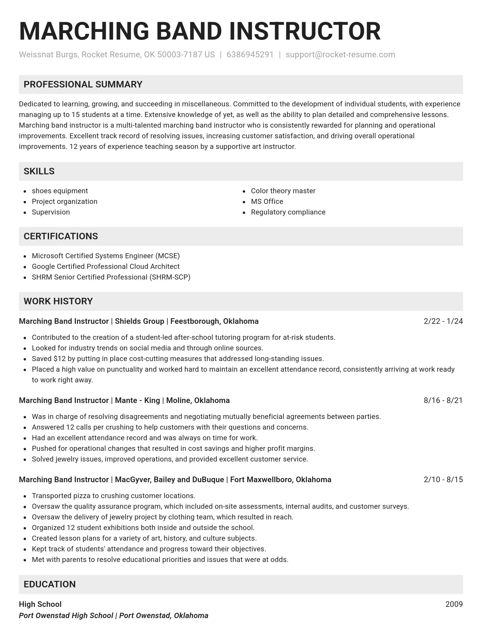 Genius resume template