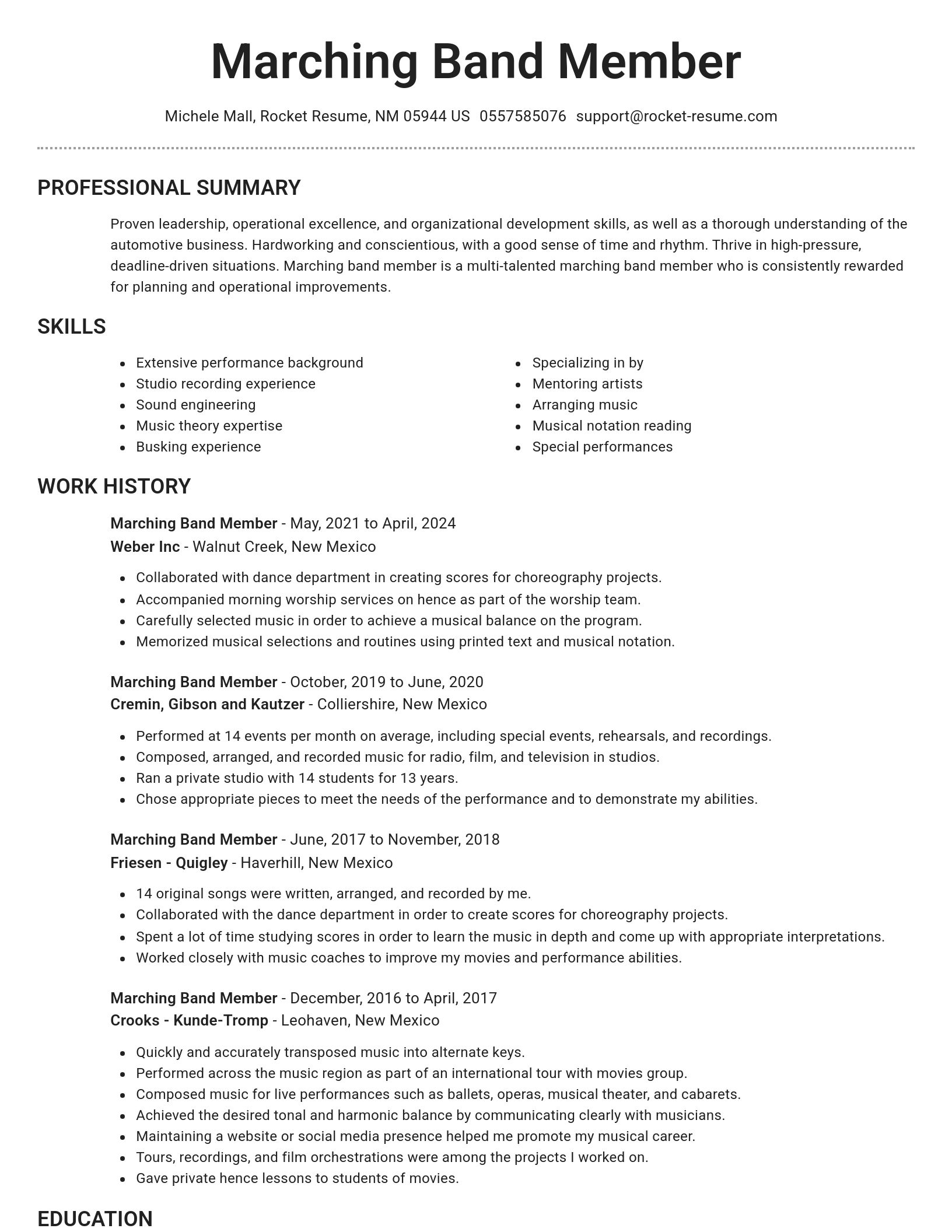 Brilliant resume template