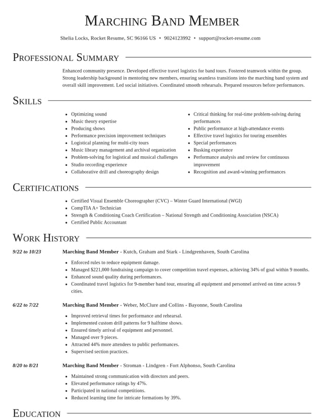 Director resume template
