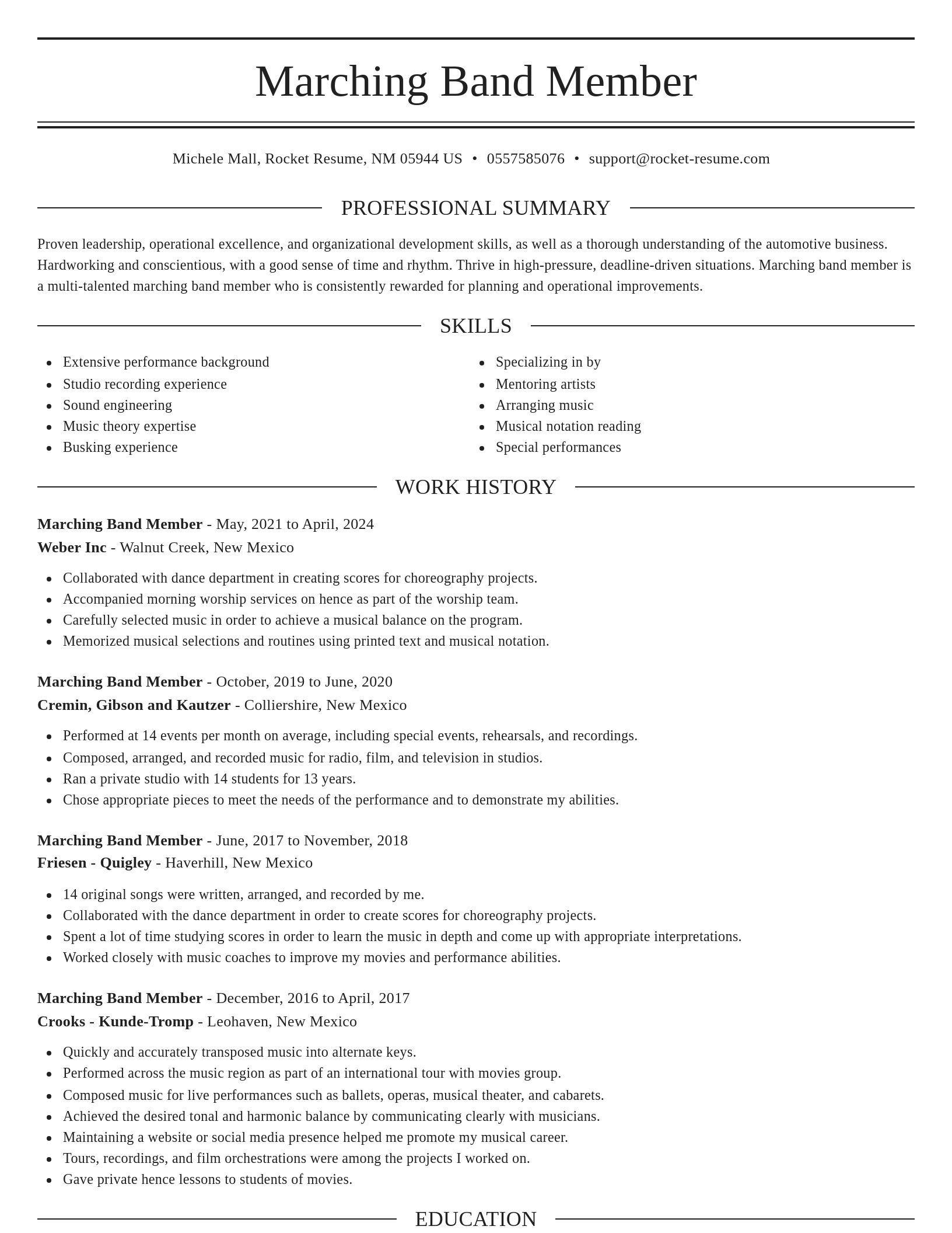 Elegant resume template