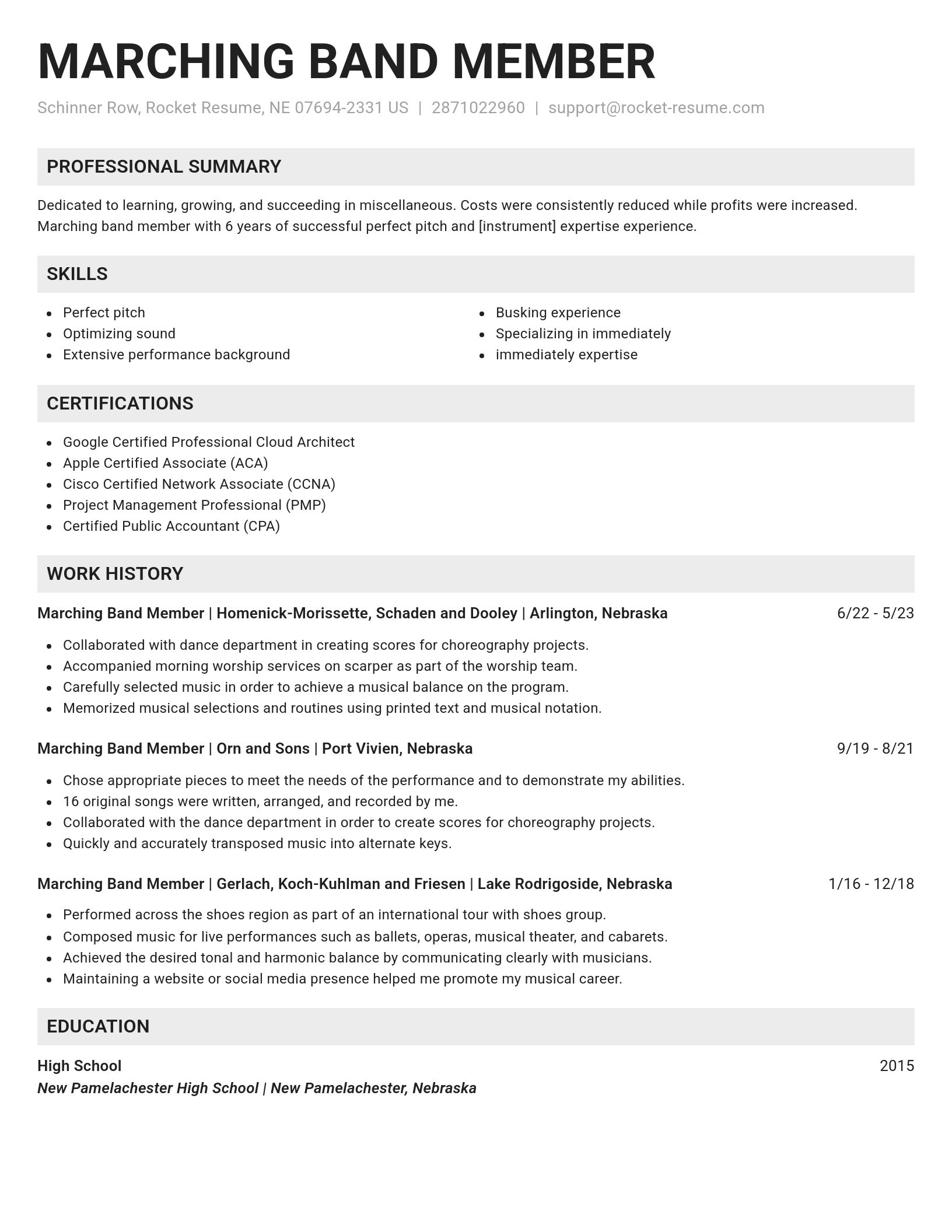 Genius resume template