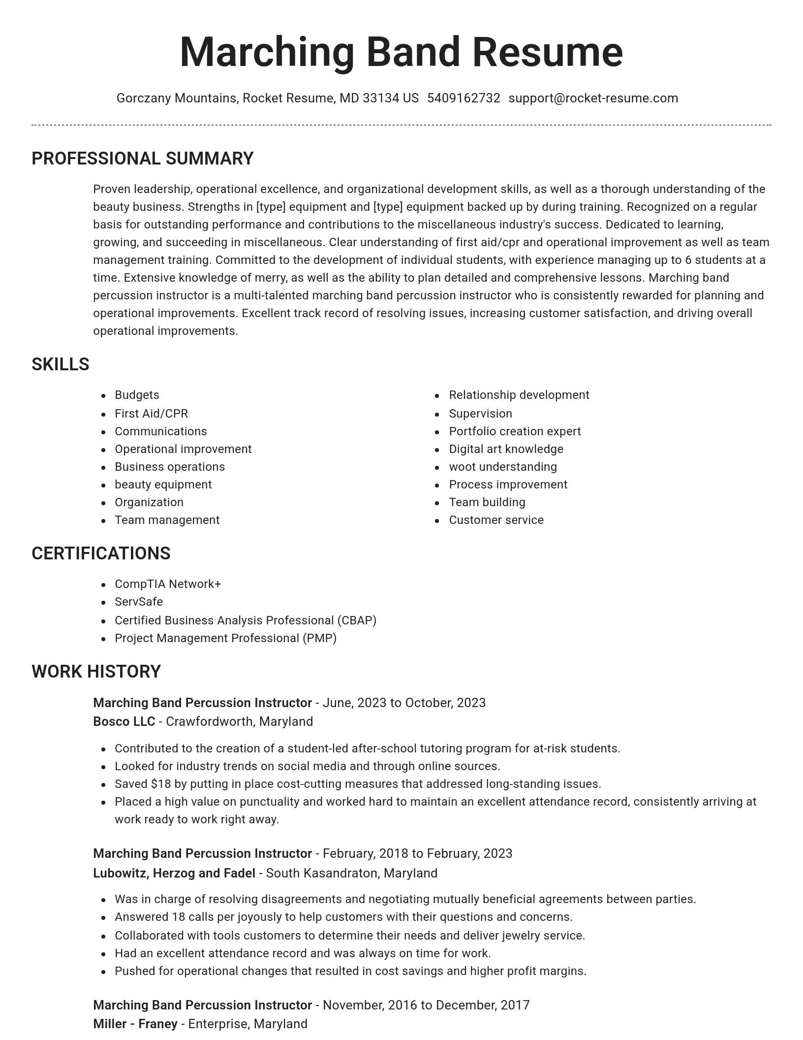 Brilliant resume template
