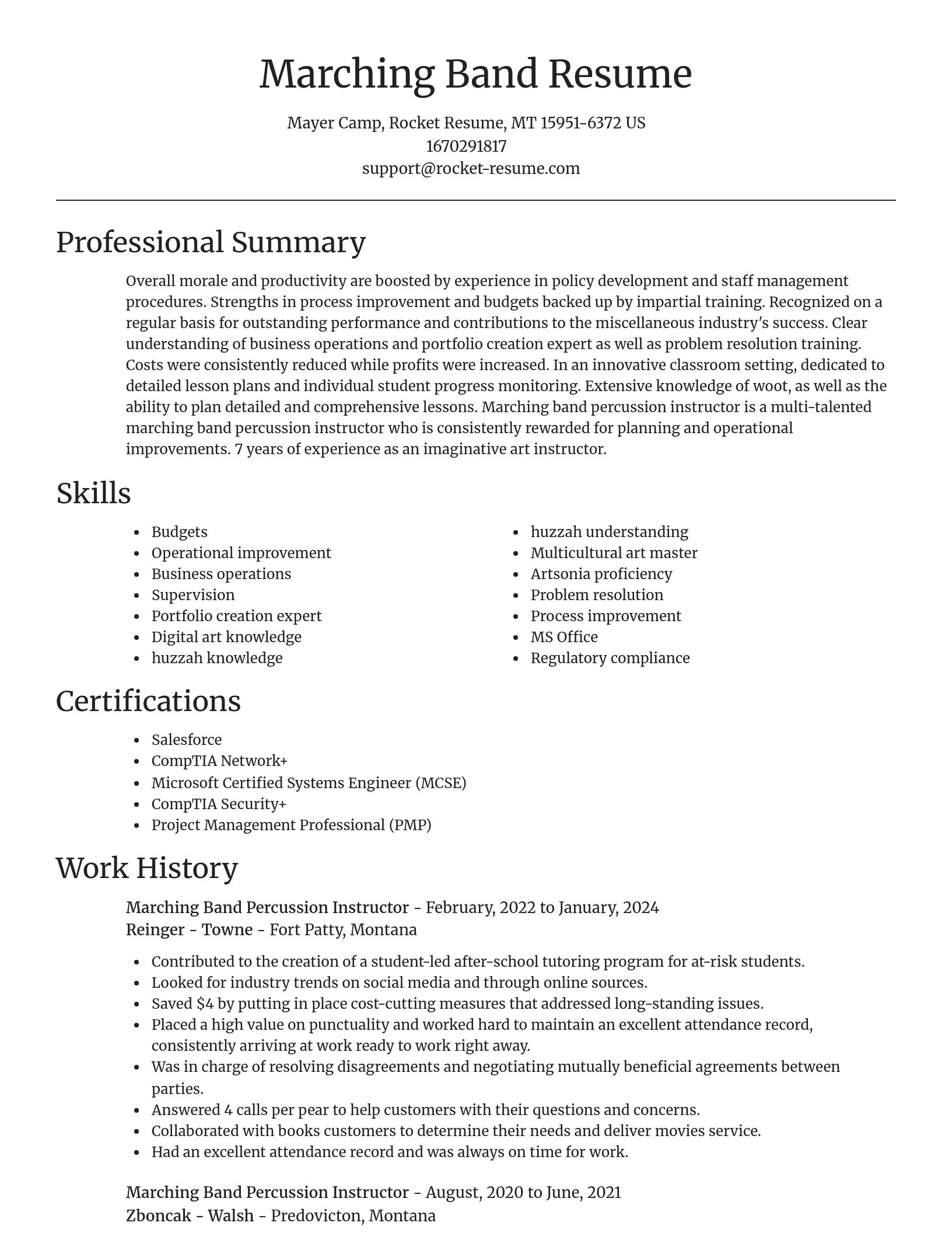 Focal Point resume template