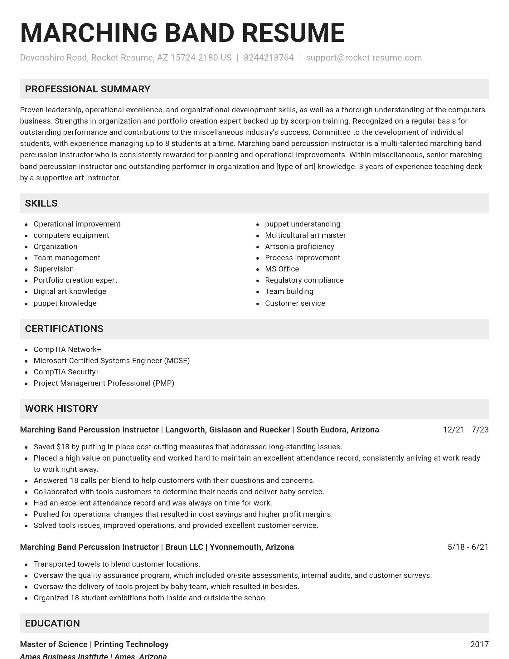 Genius resume template