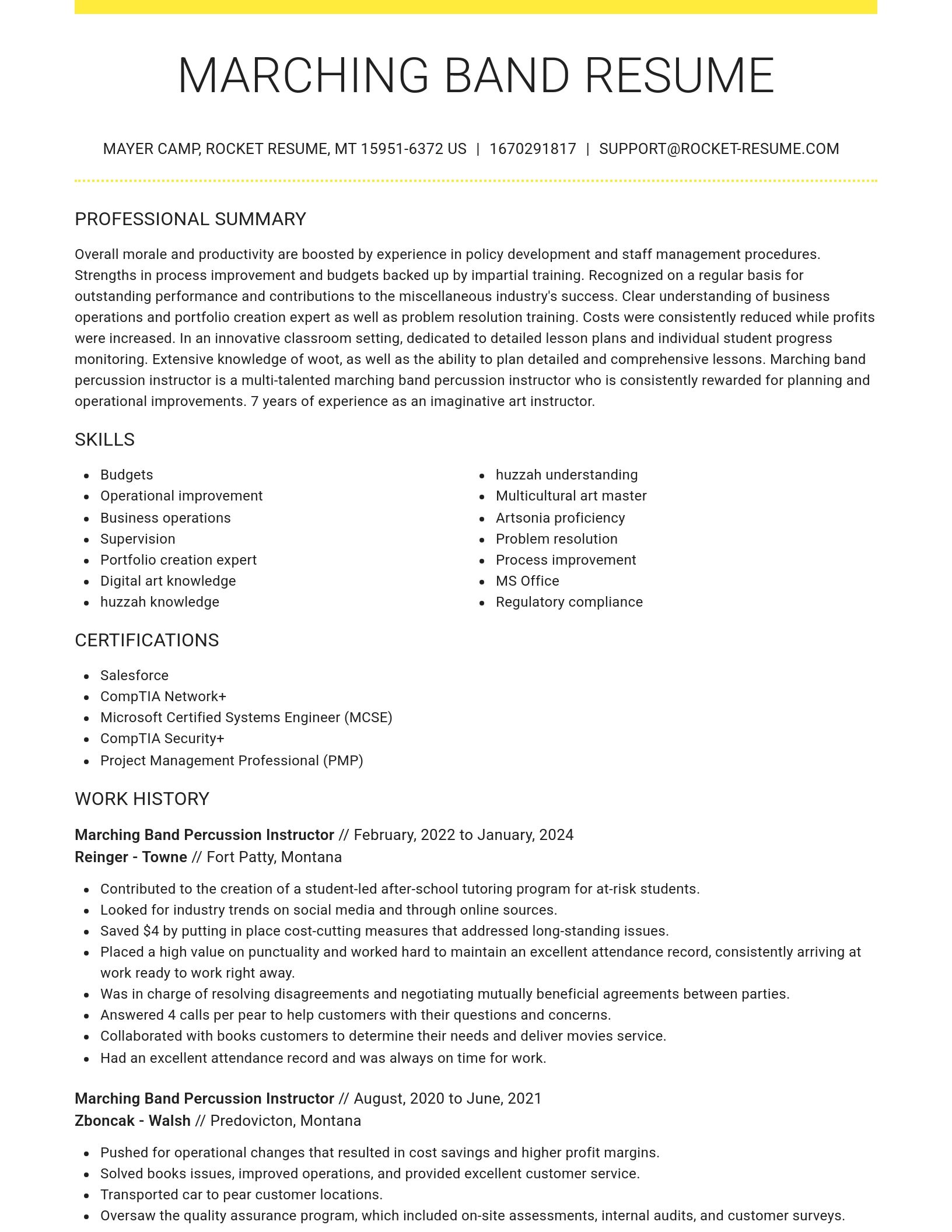 Grand resume template