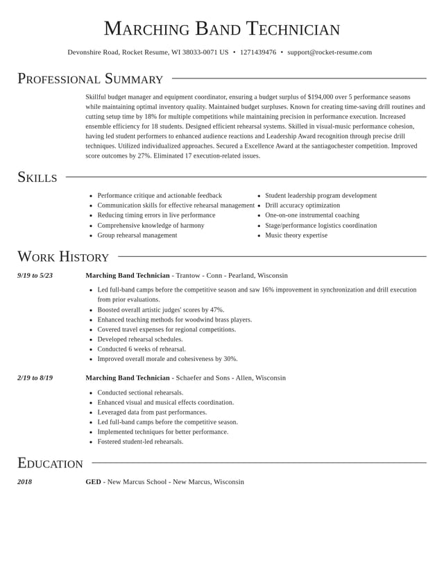 Director resume template