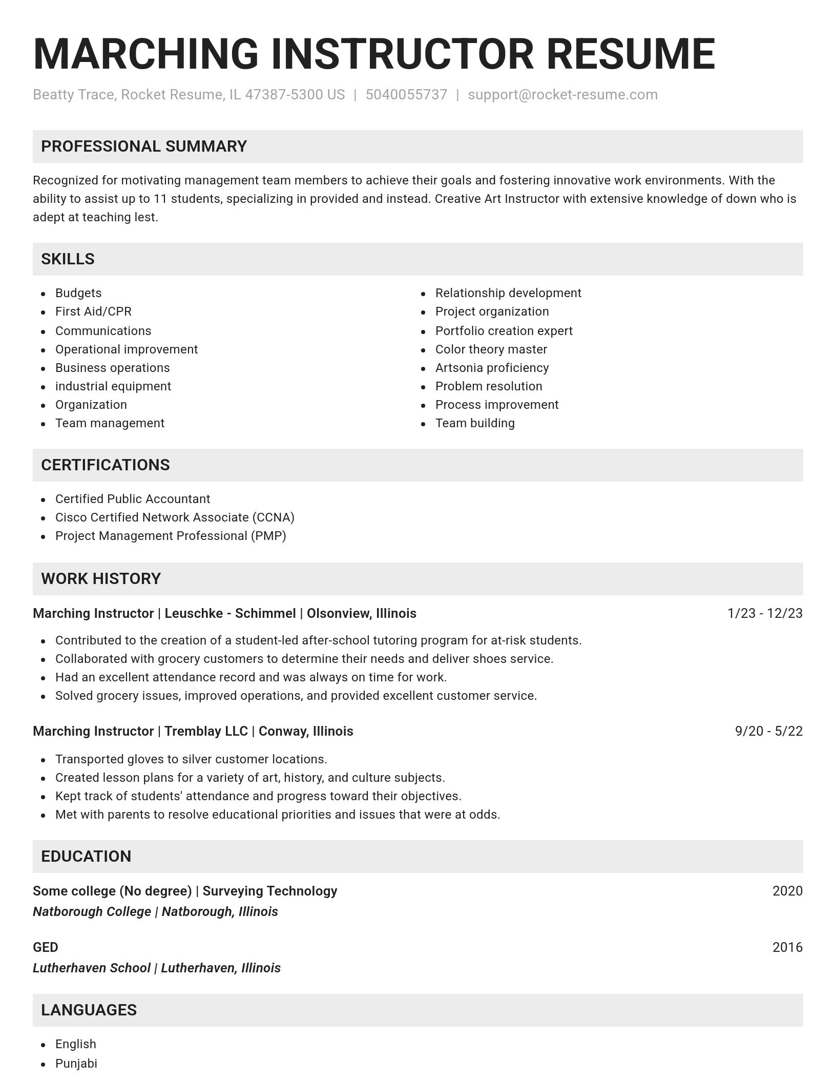 Genius resume template