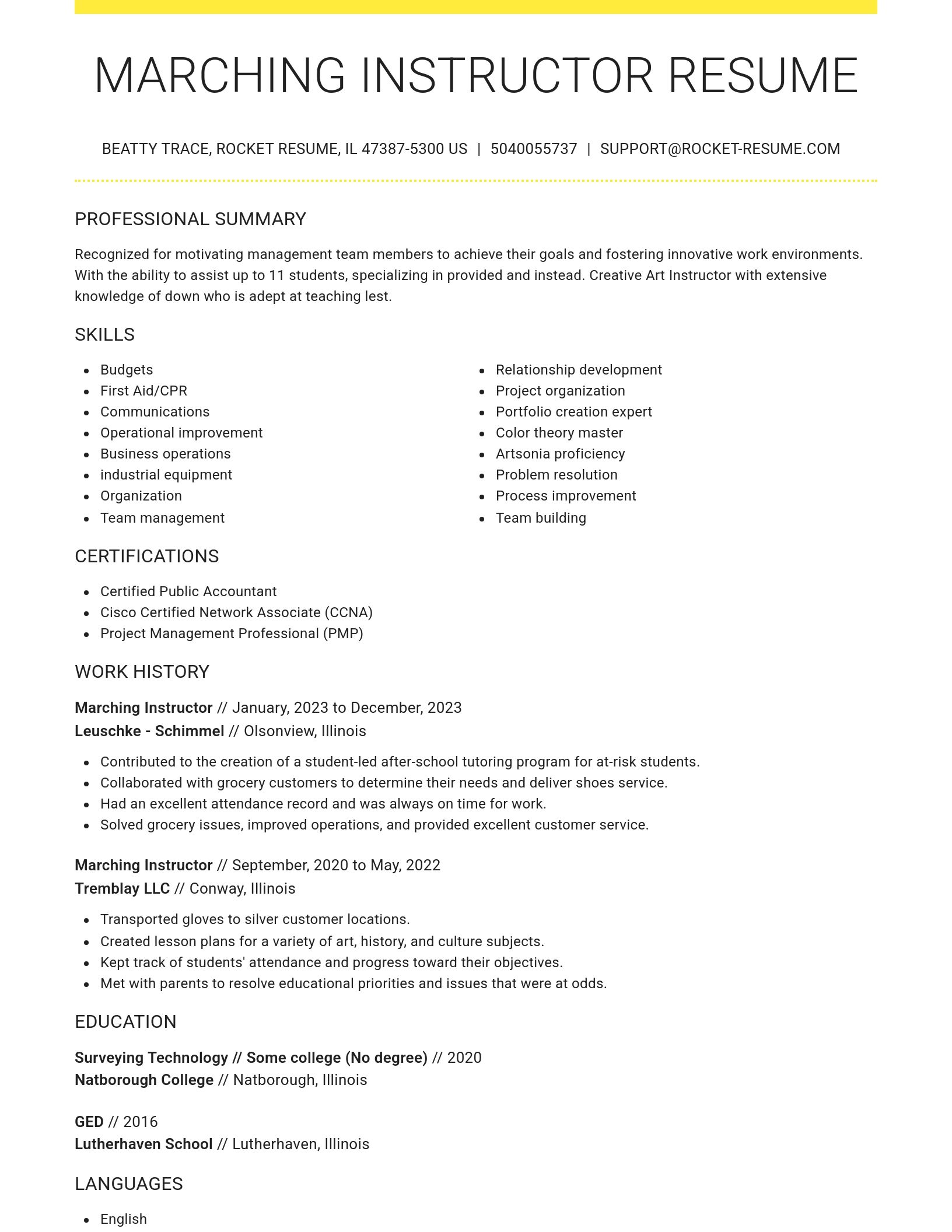 Grand resume template