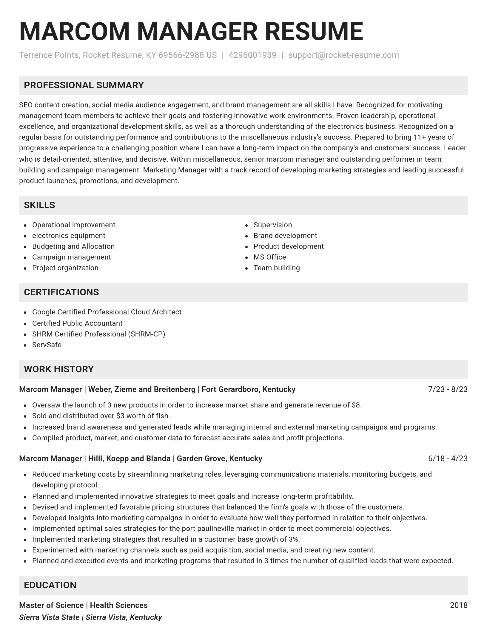 Genius resume template