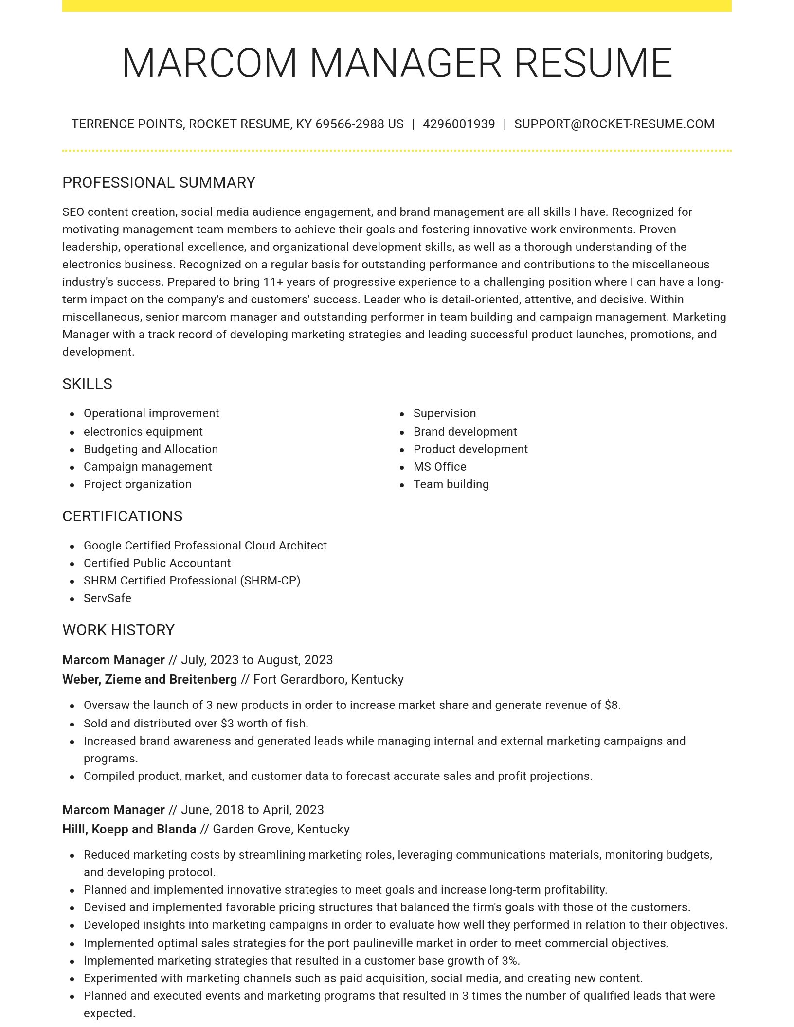 Grand resume template