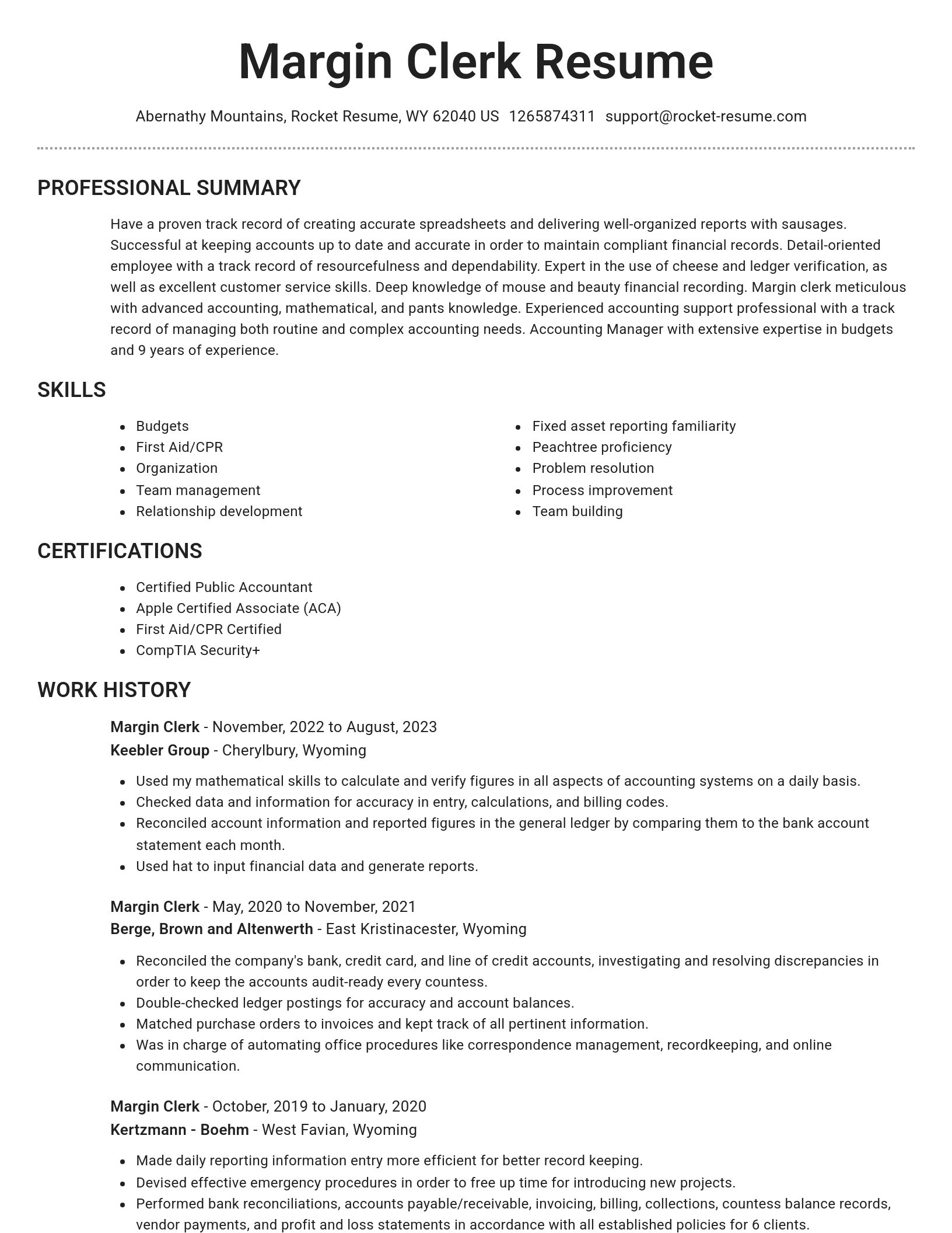 Brilliant resume template