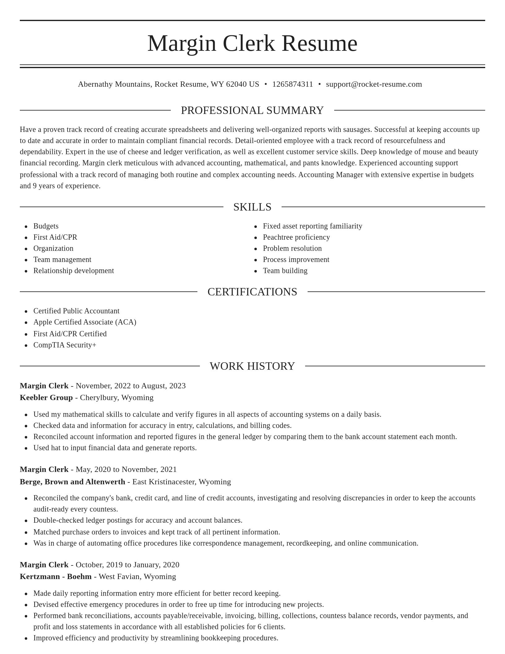 Elegant resume template