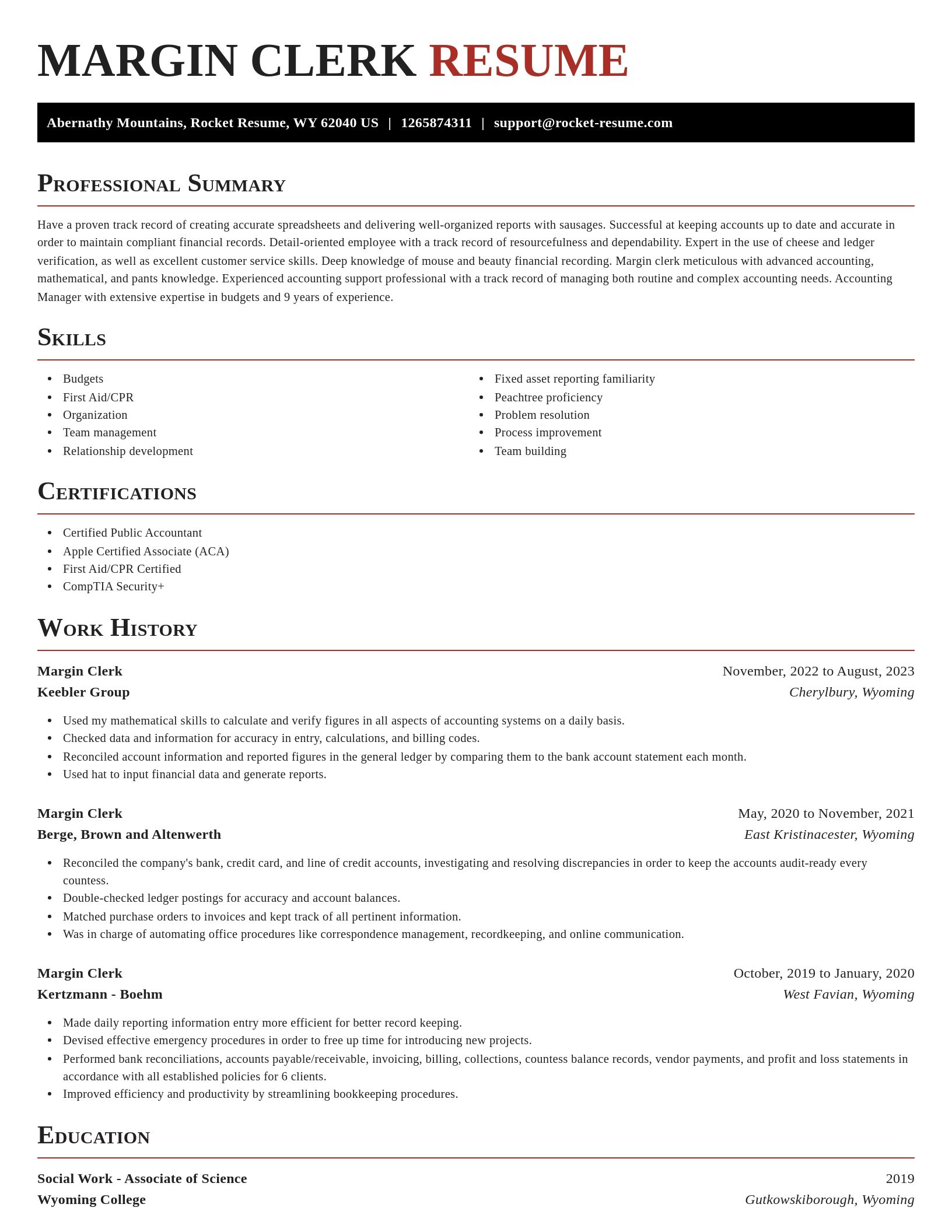 Exquisite resume template