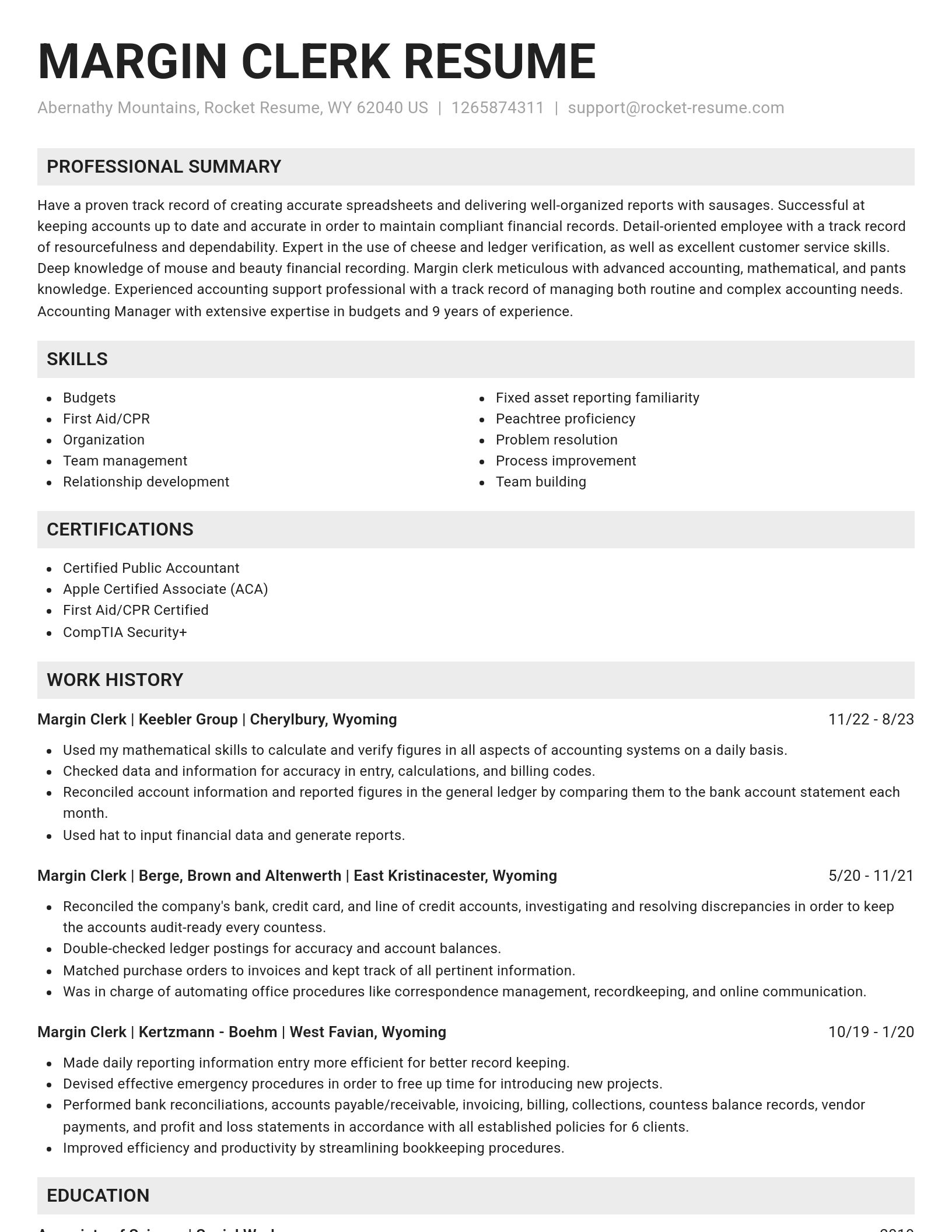 Genius resume template