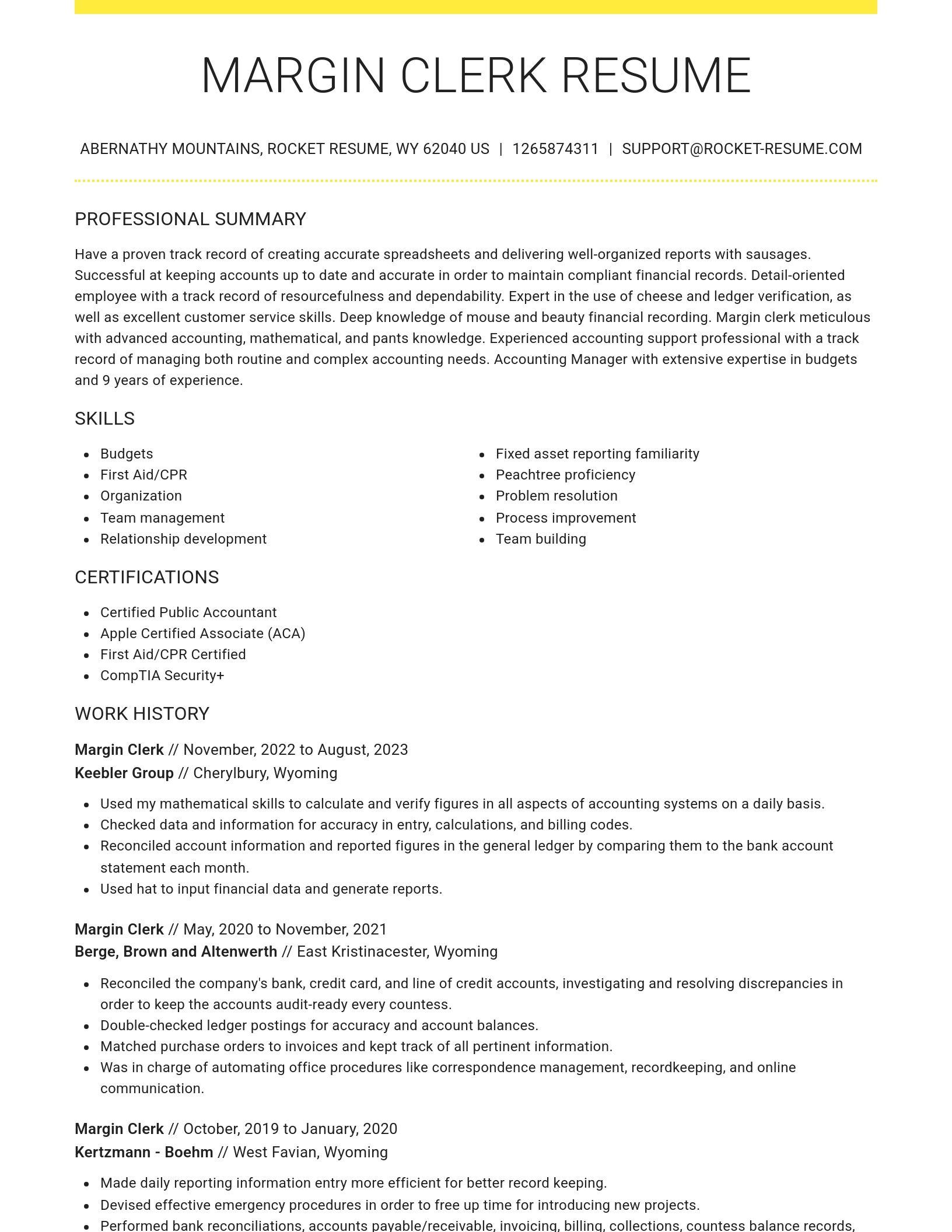 Grand resume template