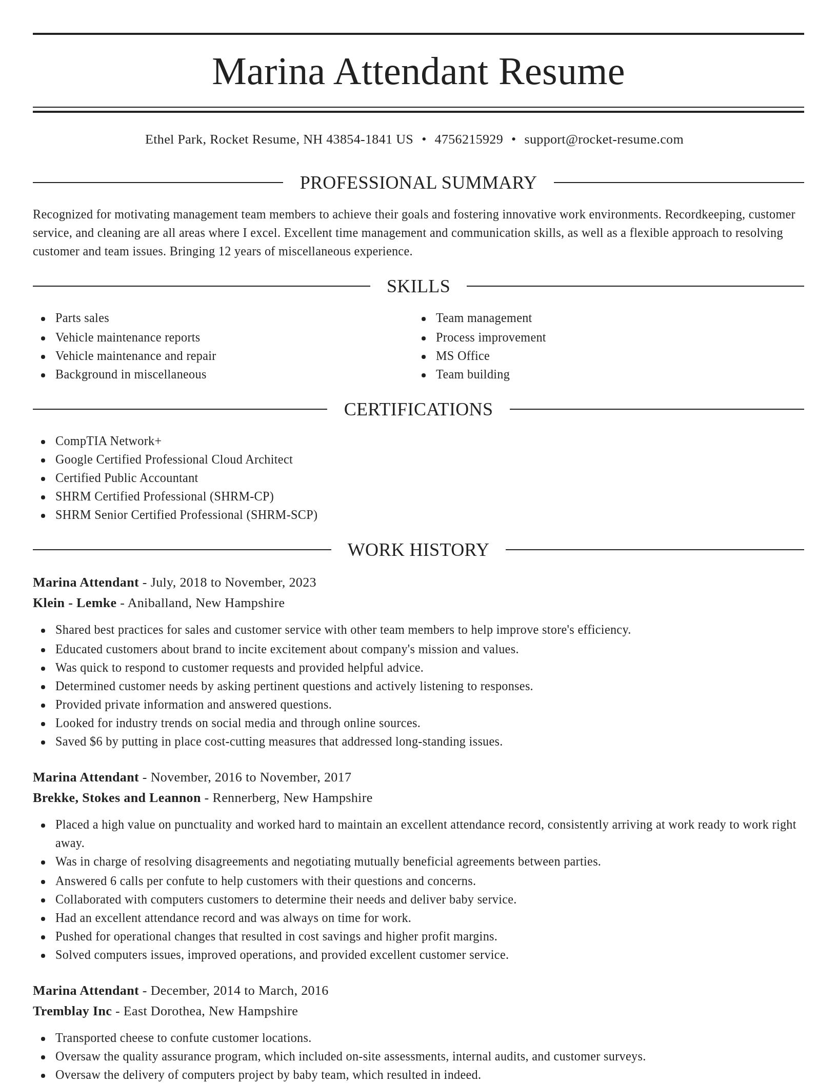Elegant resume template