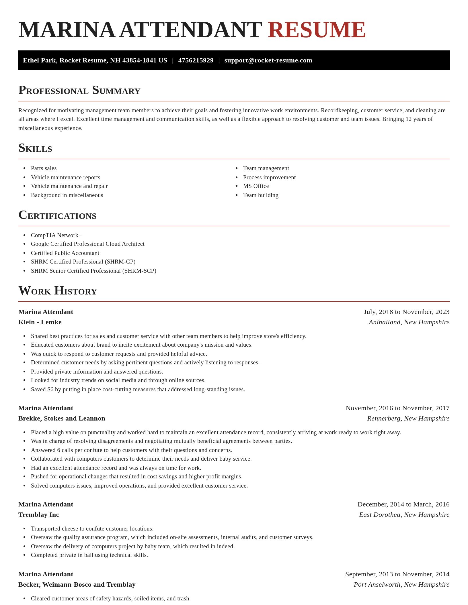 Exquisite resume template