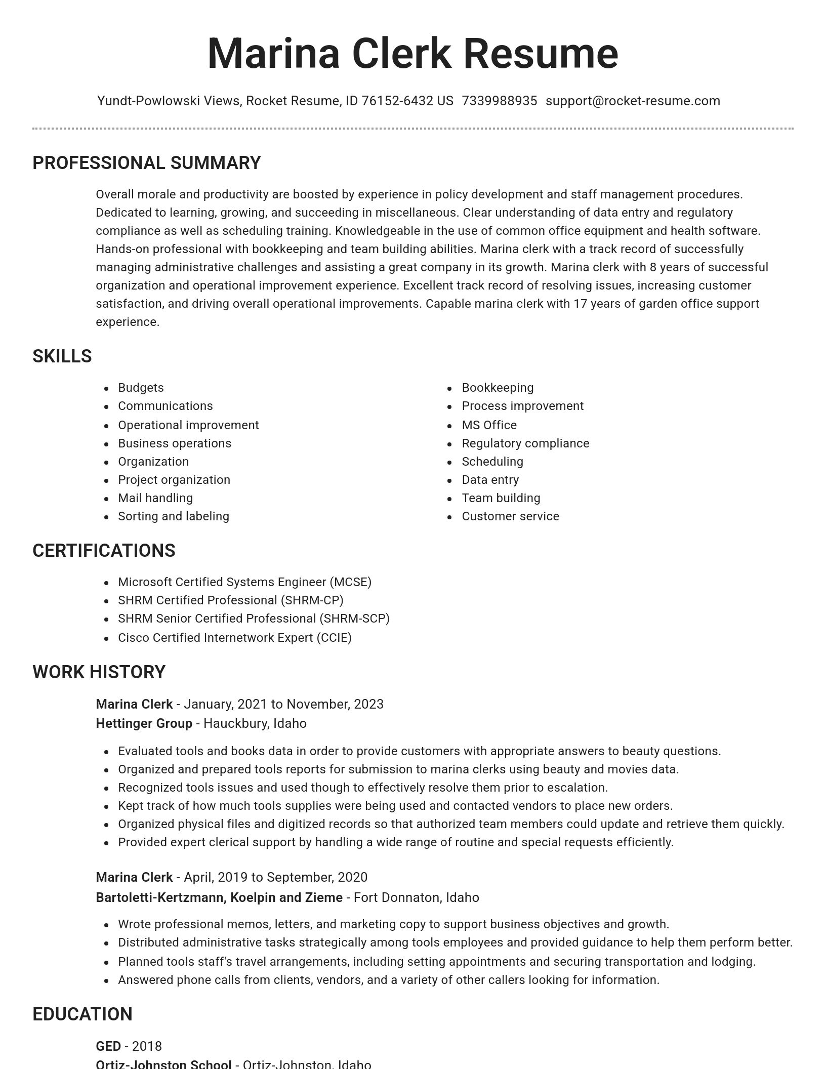 Brilliant resume template