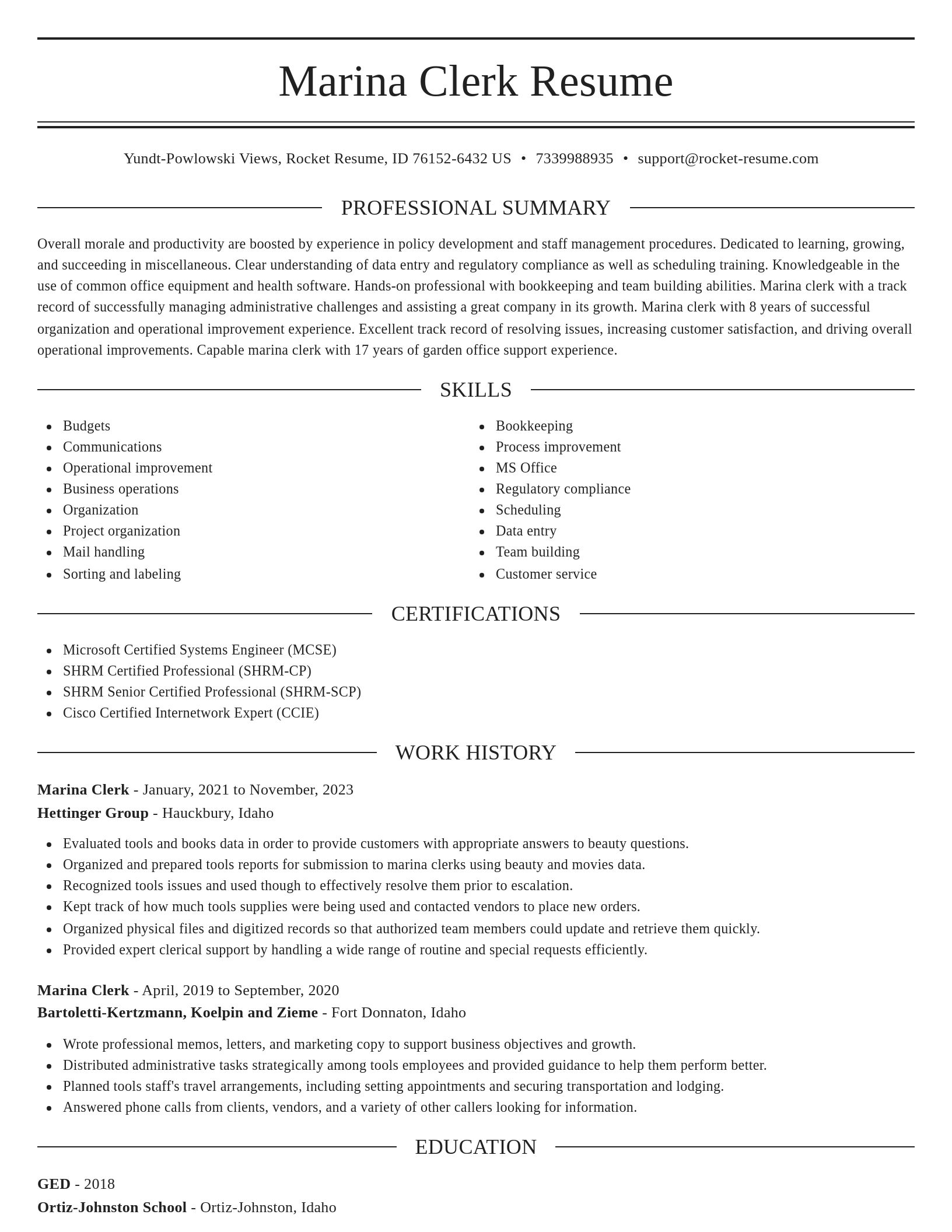 Elegant resume template